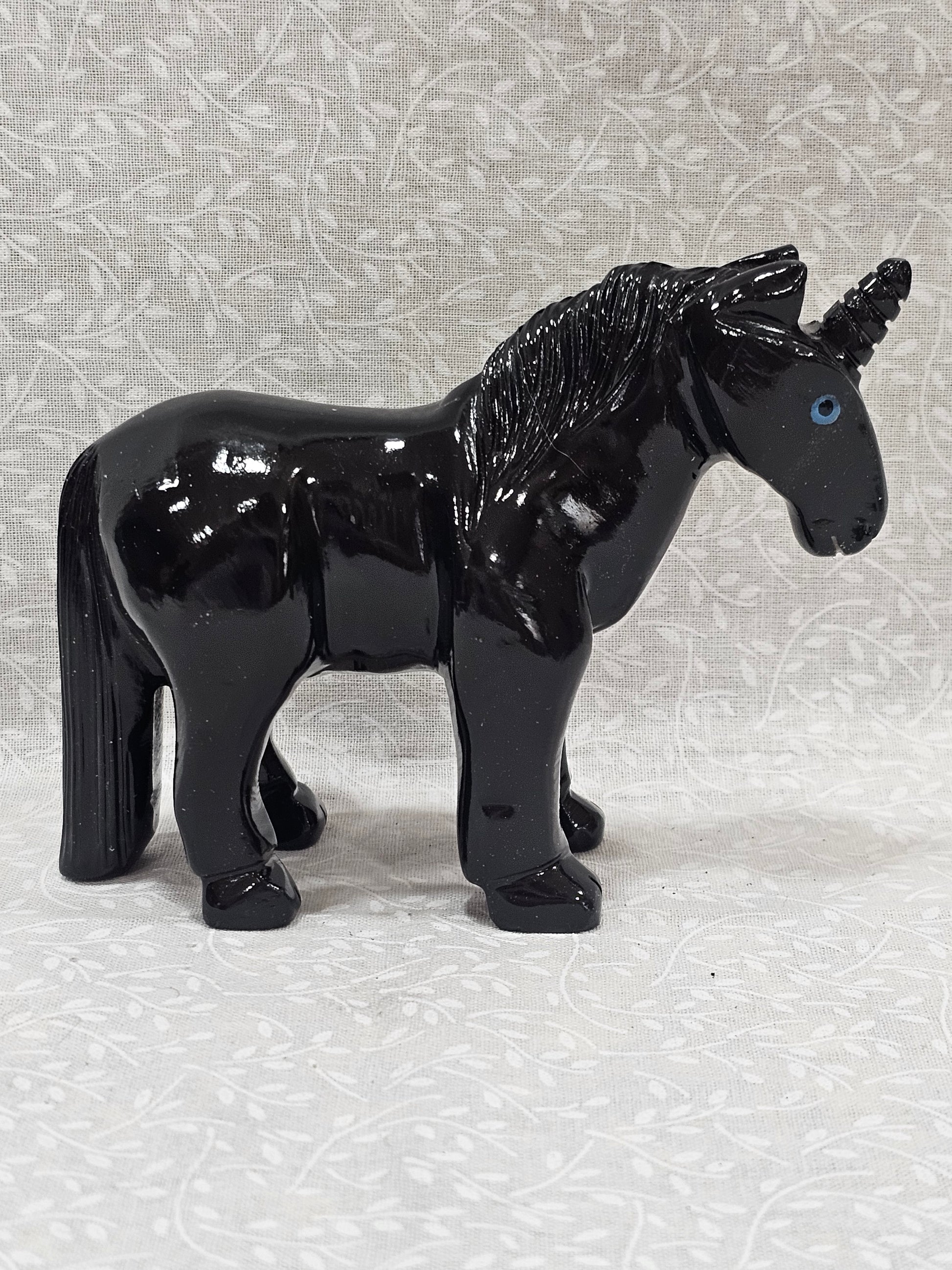 Black Obsidian Crystal Unicorn