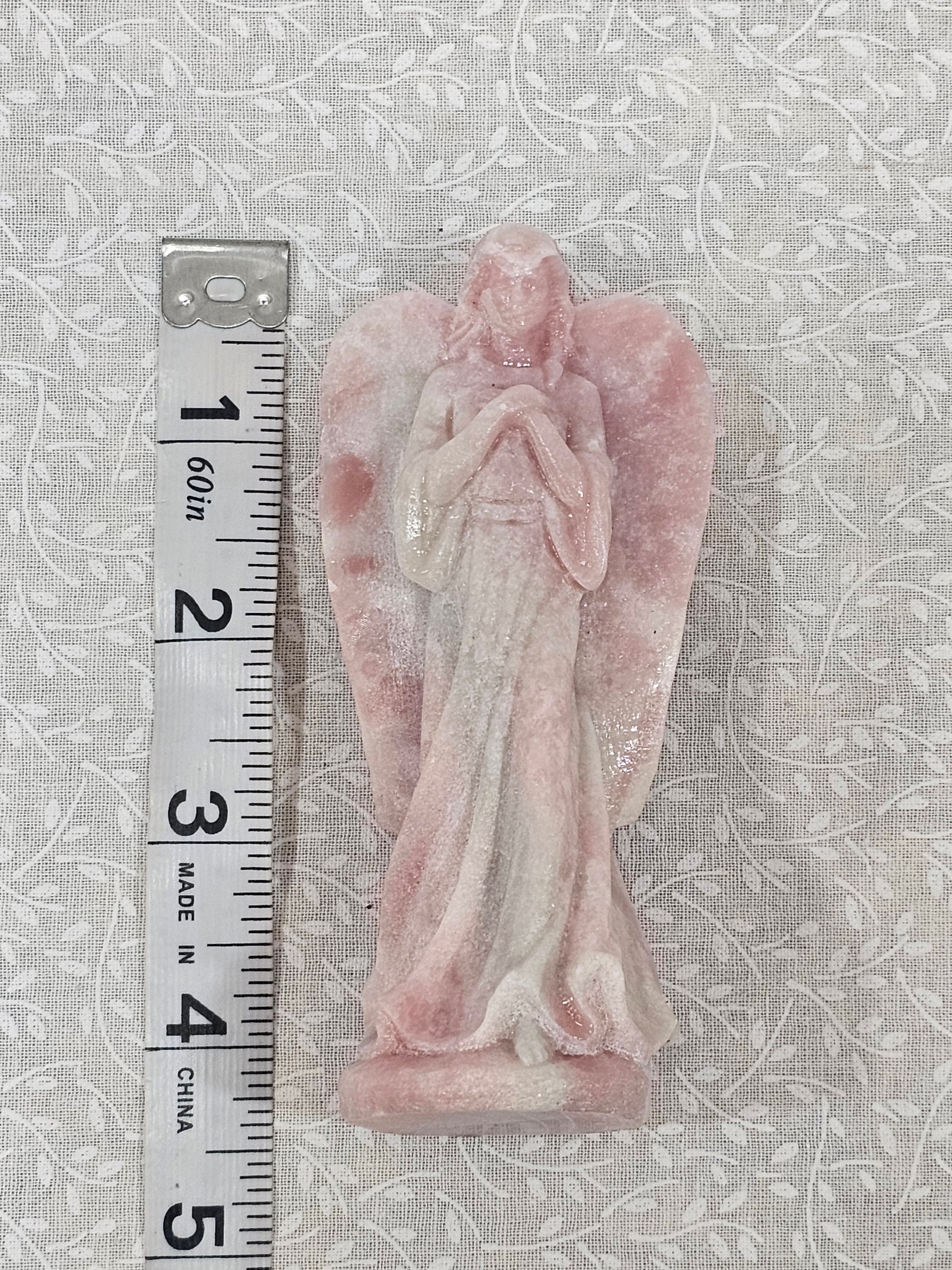Pink Opal Crystal Angel 4.5 Inch