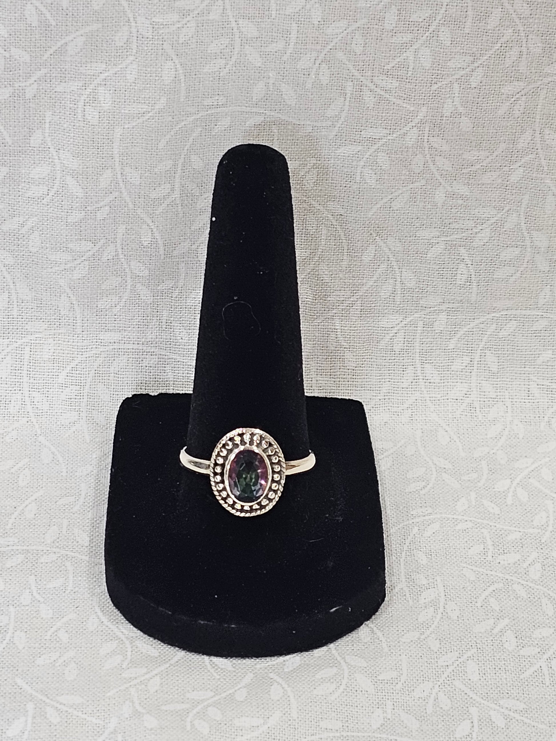 Sterling Silver Rainbow Mystic Topaz Ring - Size 8