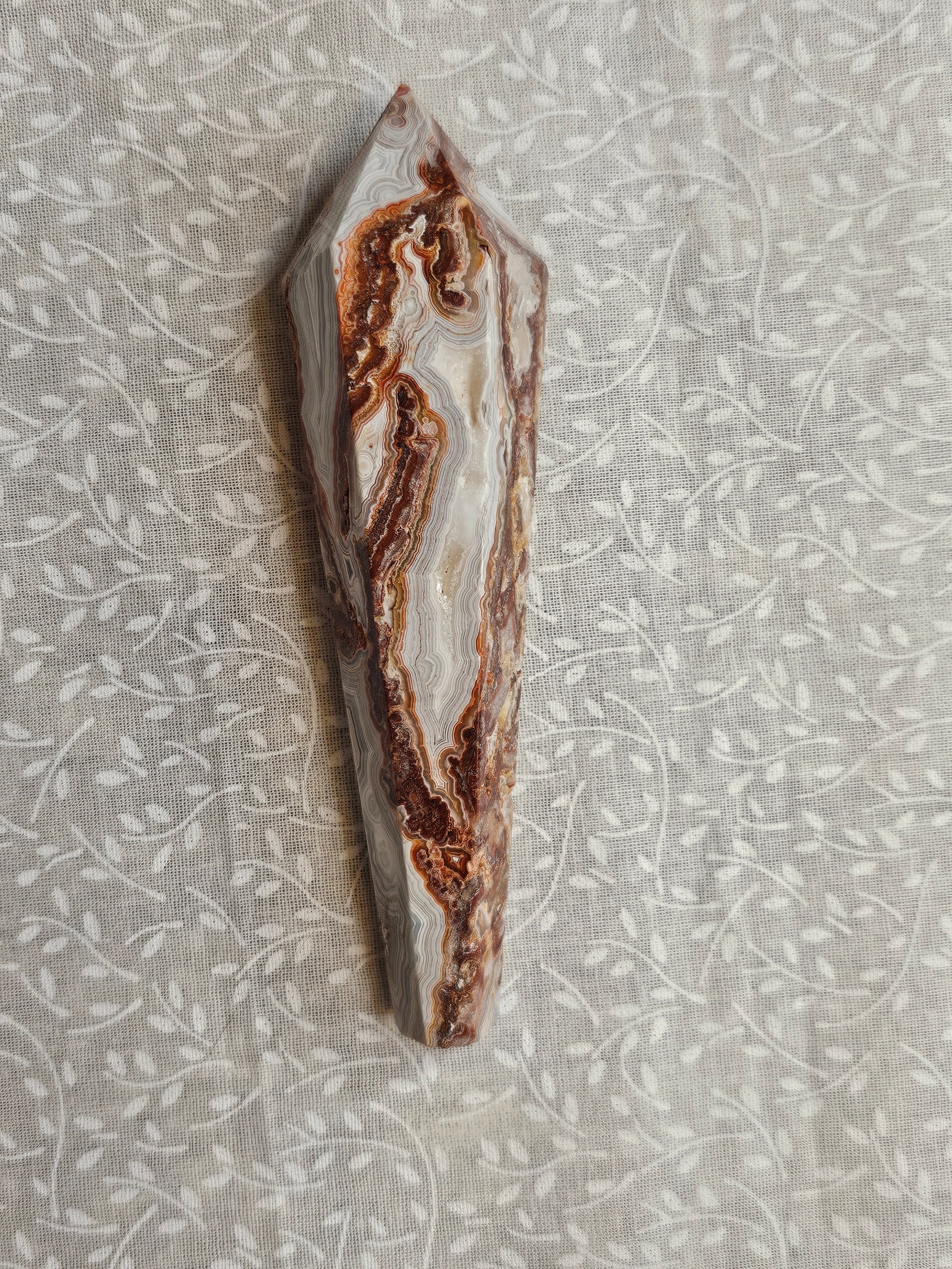 Crazy Lace Agate Crystal Point - Natural Stone