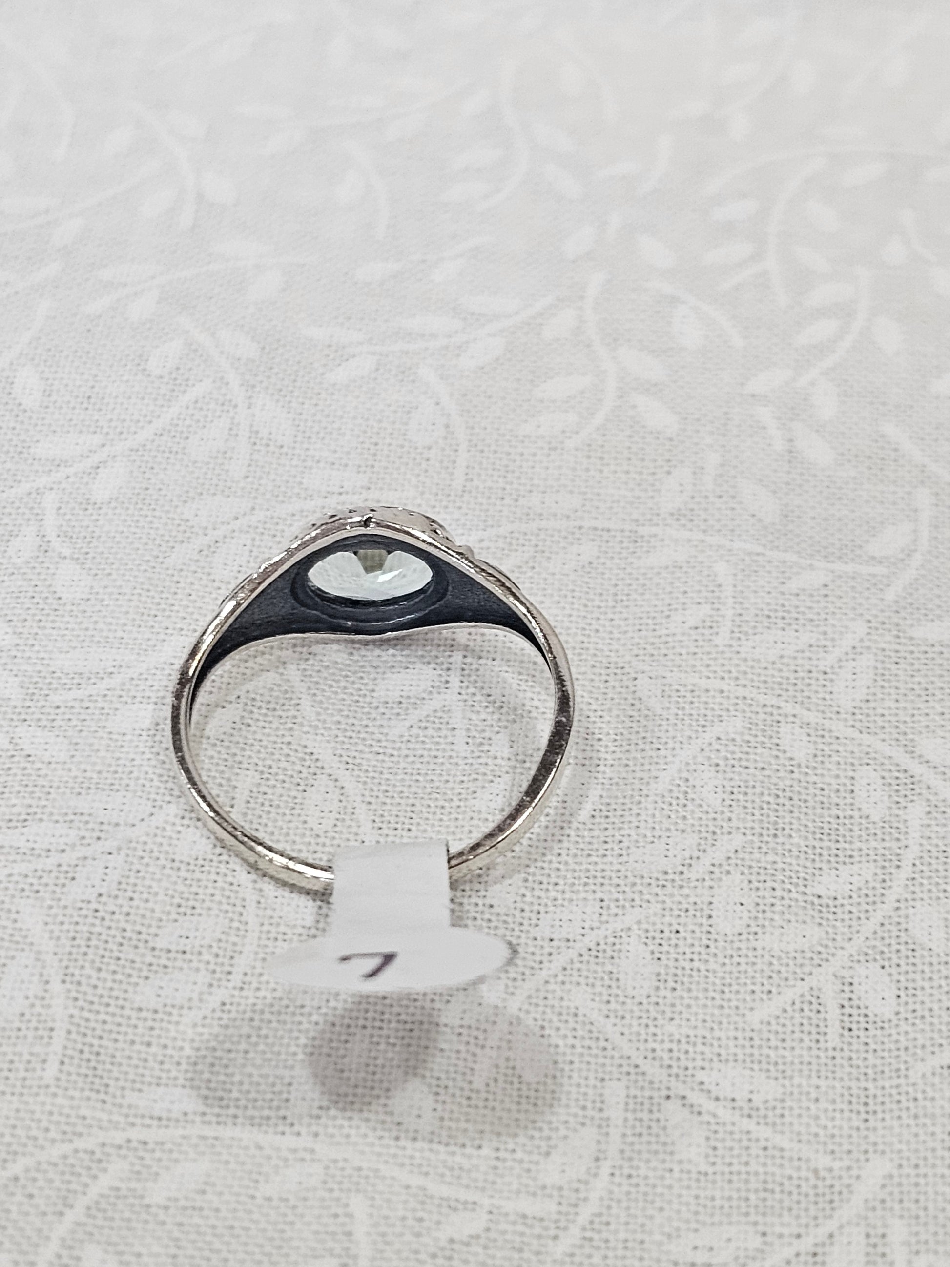 Sterling Silver Classic Blue Topaz Ring - Size 7