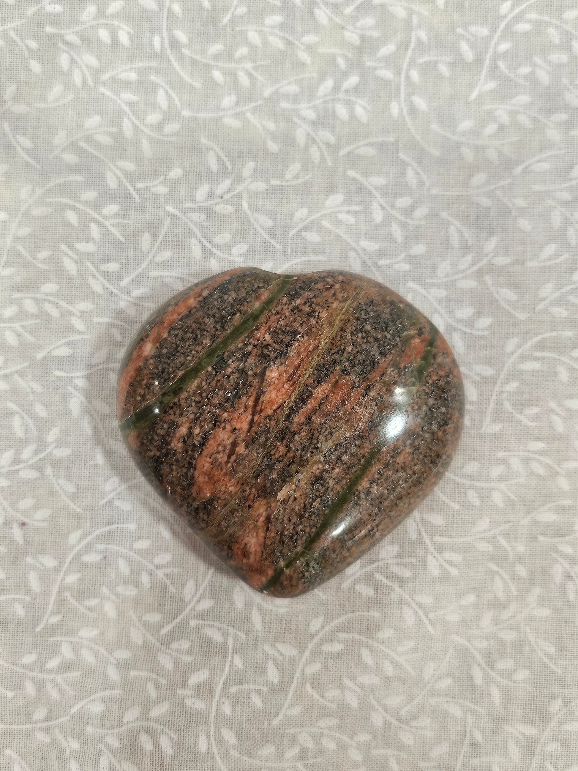 Unakite Crystal Heart
