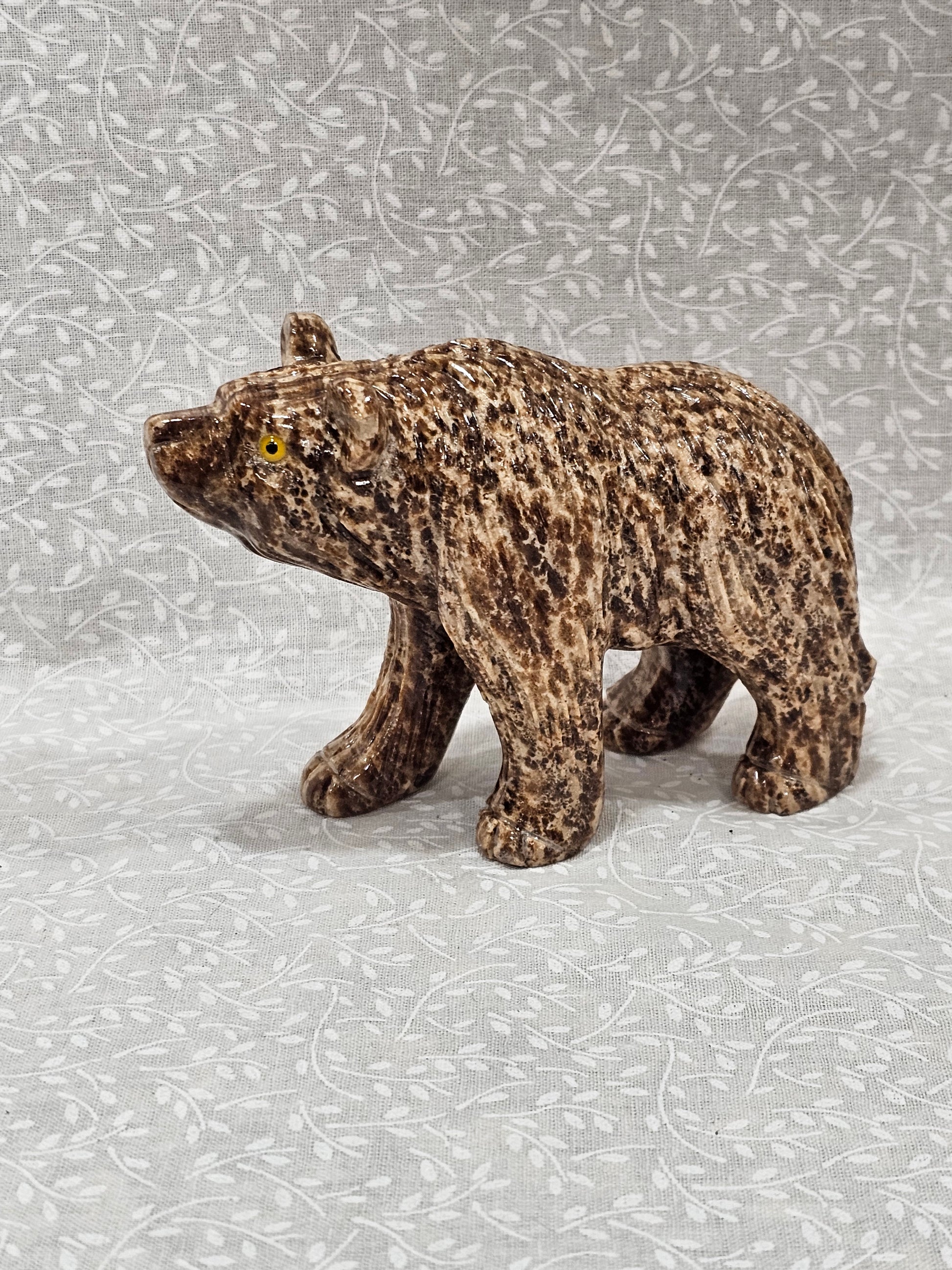 Soapstone Crystal Bear