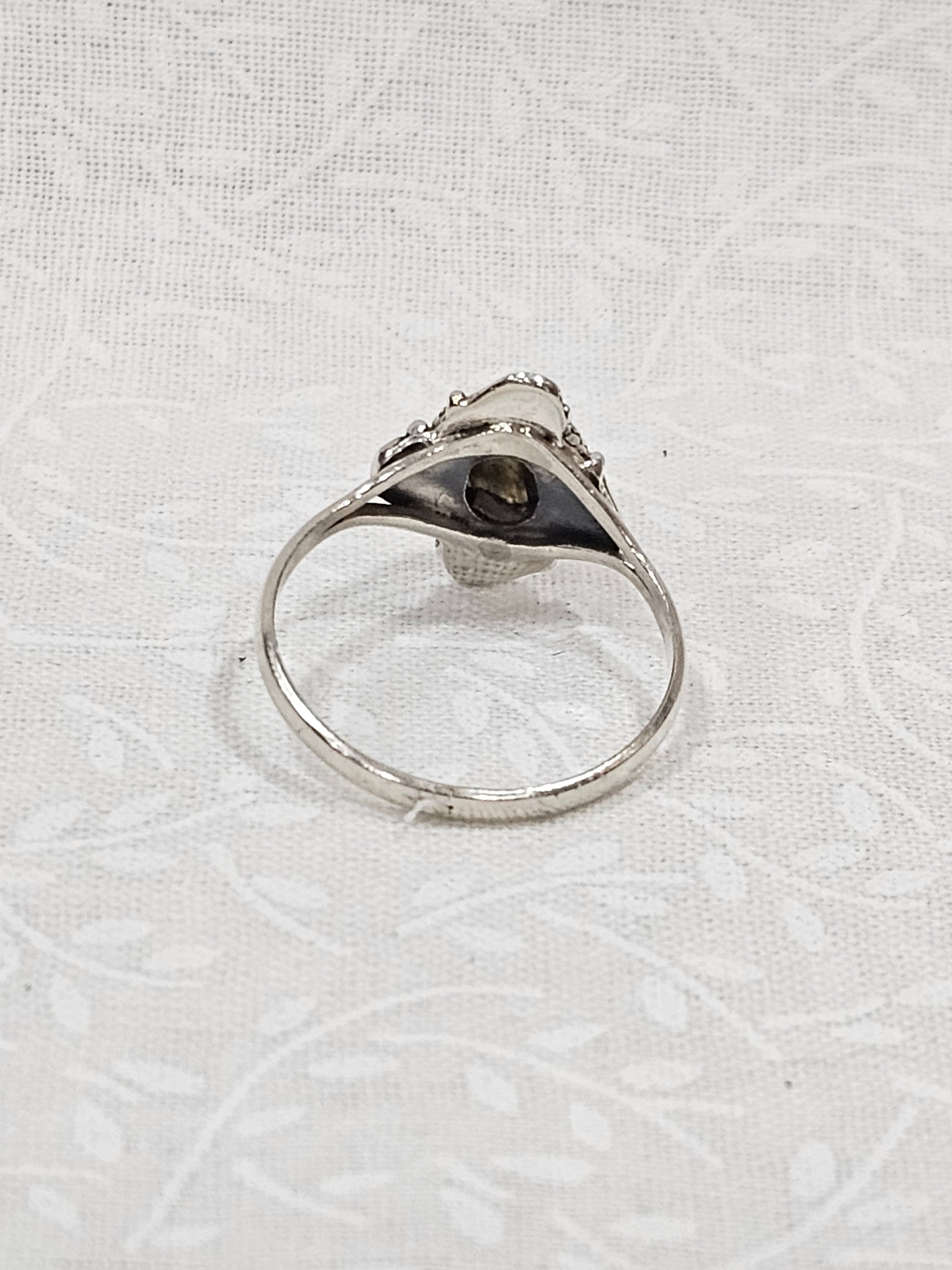 Sterling Silver Labradorite Gemstone Ring Enchanting Flash - Size 7.5