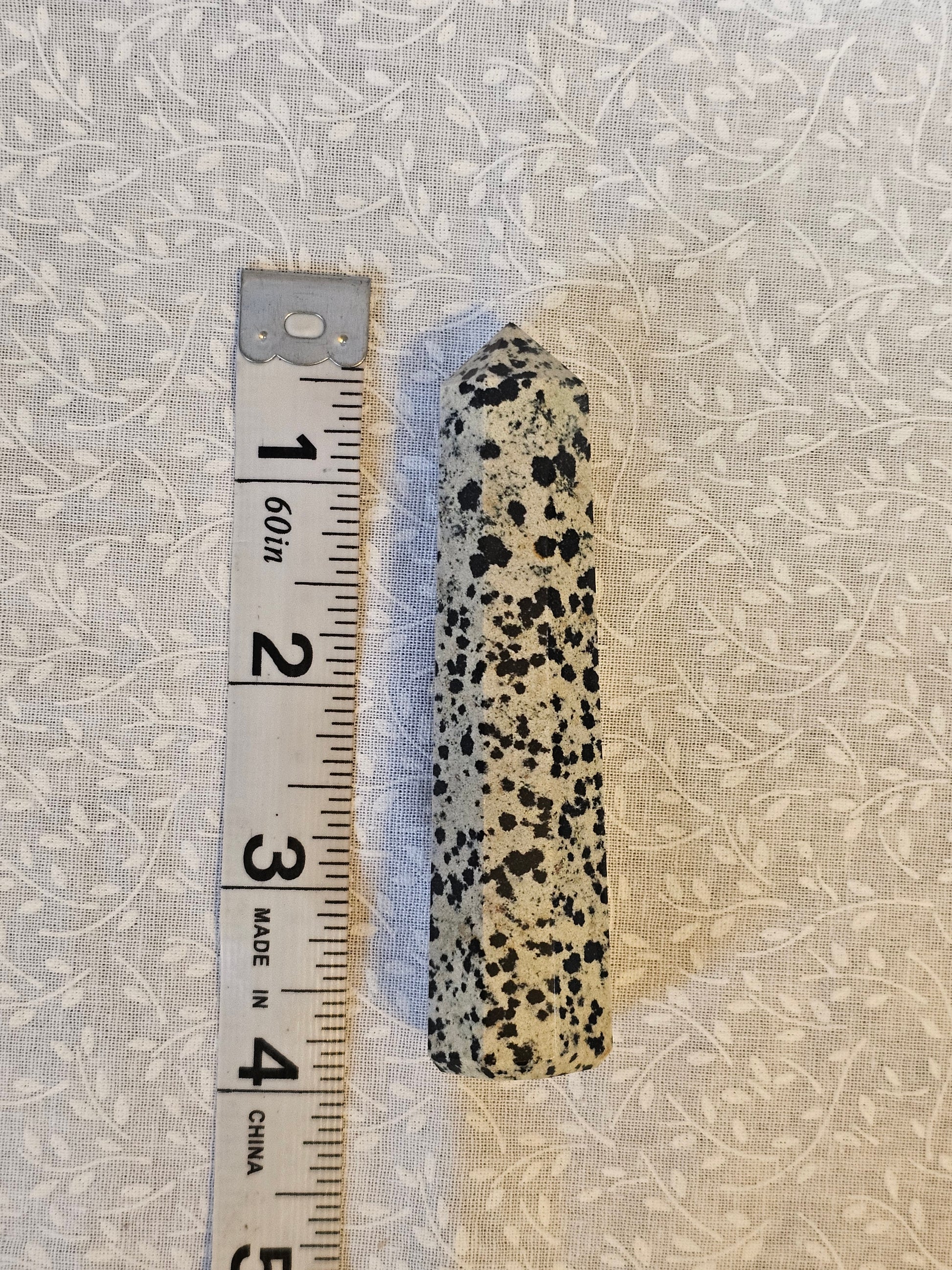 Dalmatian Jasper Crystal Tower