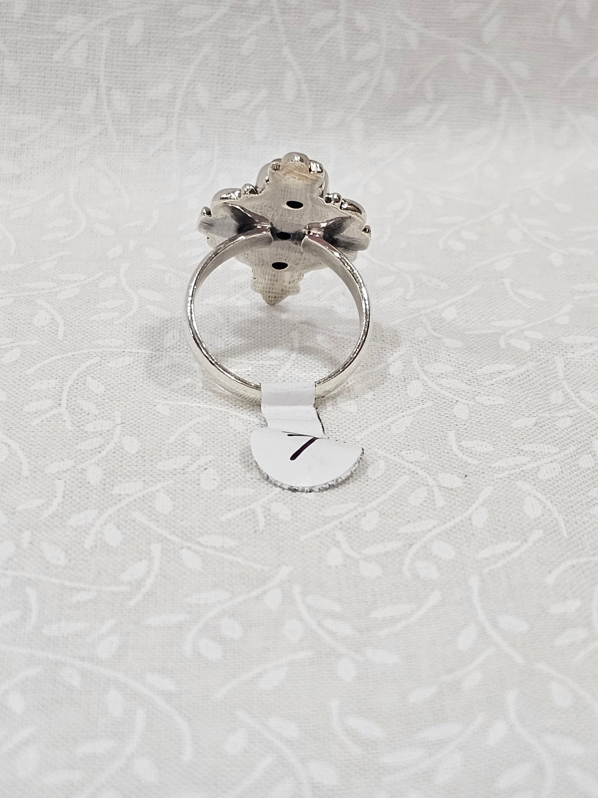 Sterling Silver Triple Turquoise Gemstone Ring 8