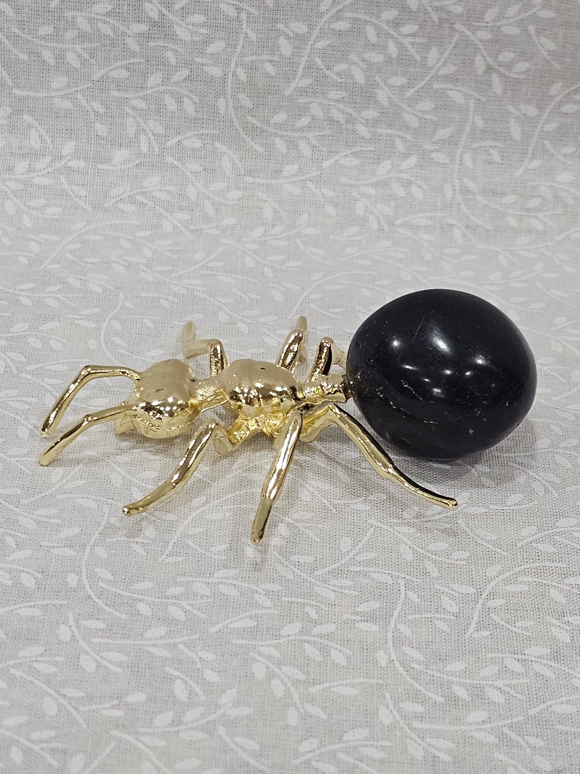 Black Obsidian Crystal Spider 3 Inch
