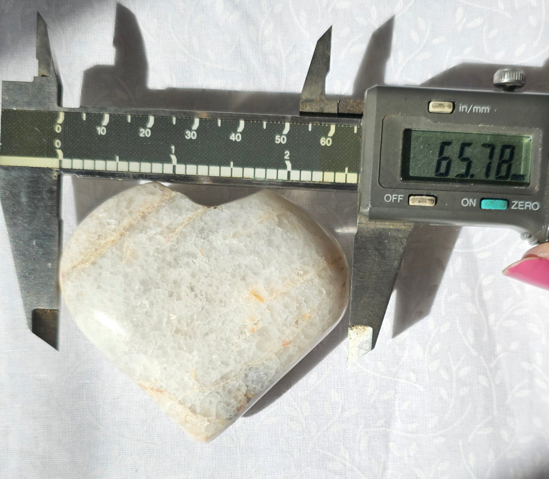 Moonstone Crystal Heart - 65mm