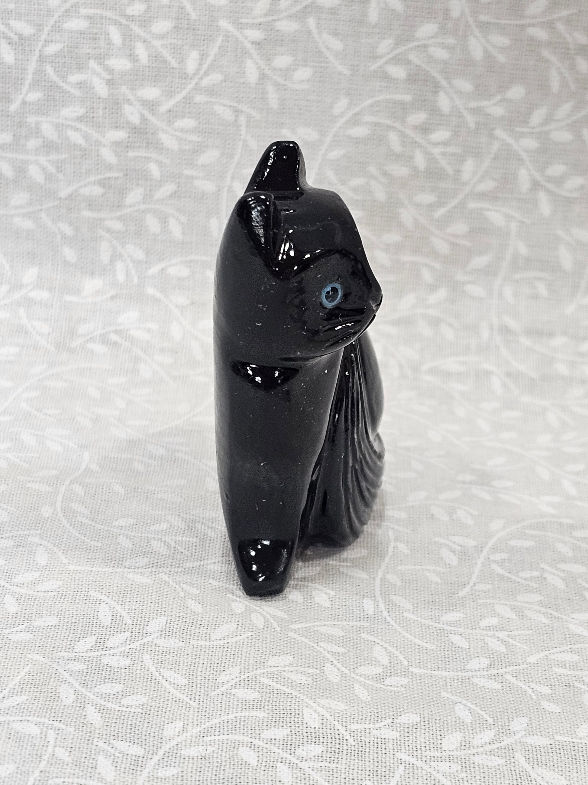 Black Obsidian Crystal Cat