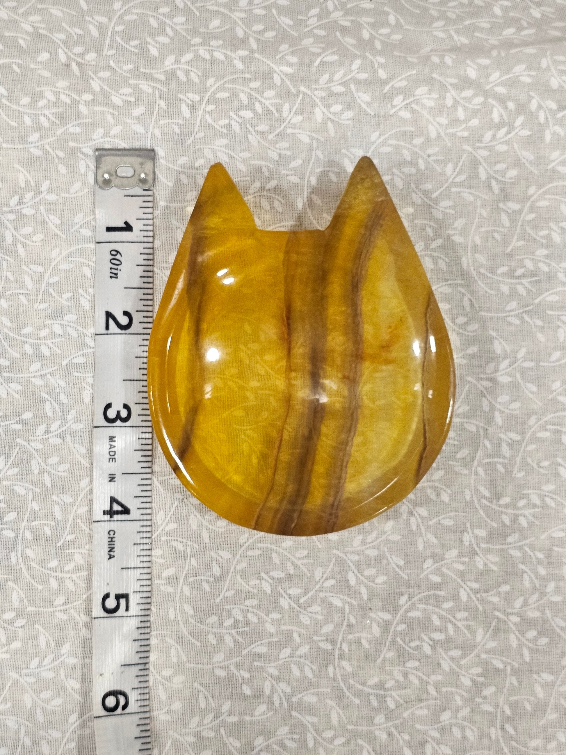 Fluorite Crystal Cat Bowl