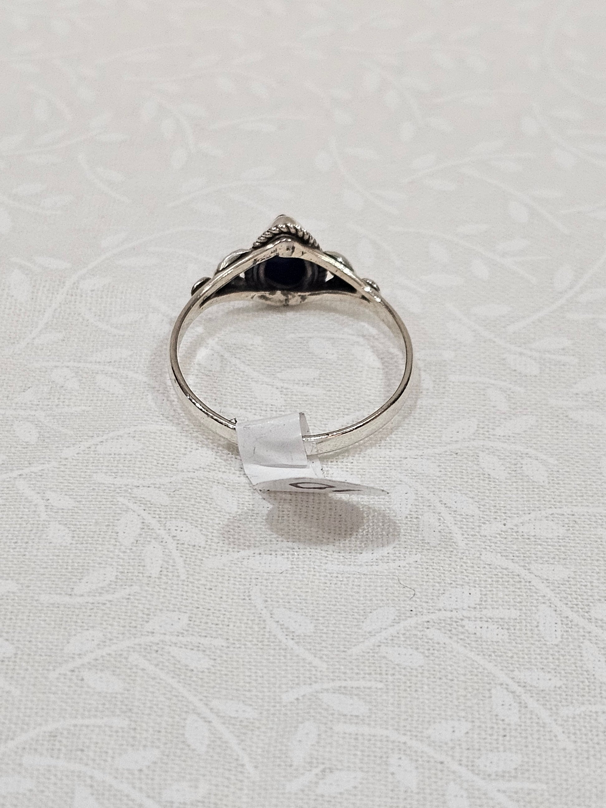 Sterling Silver Blue Lapis Gemstone Ring - Size 10