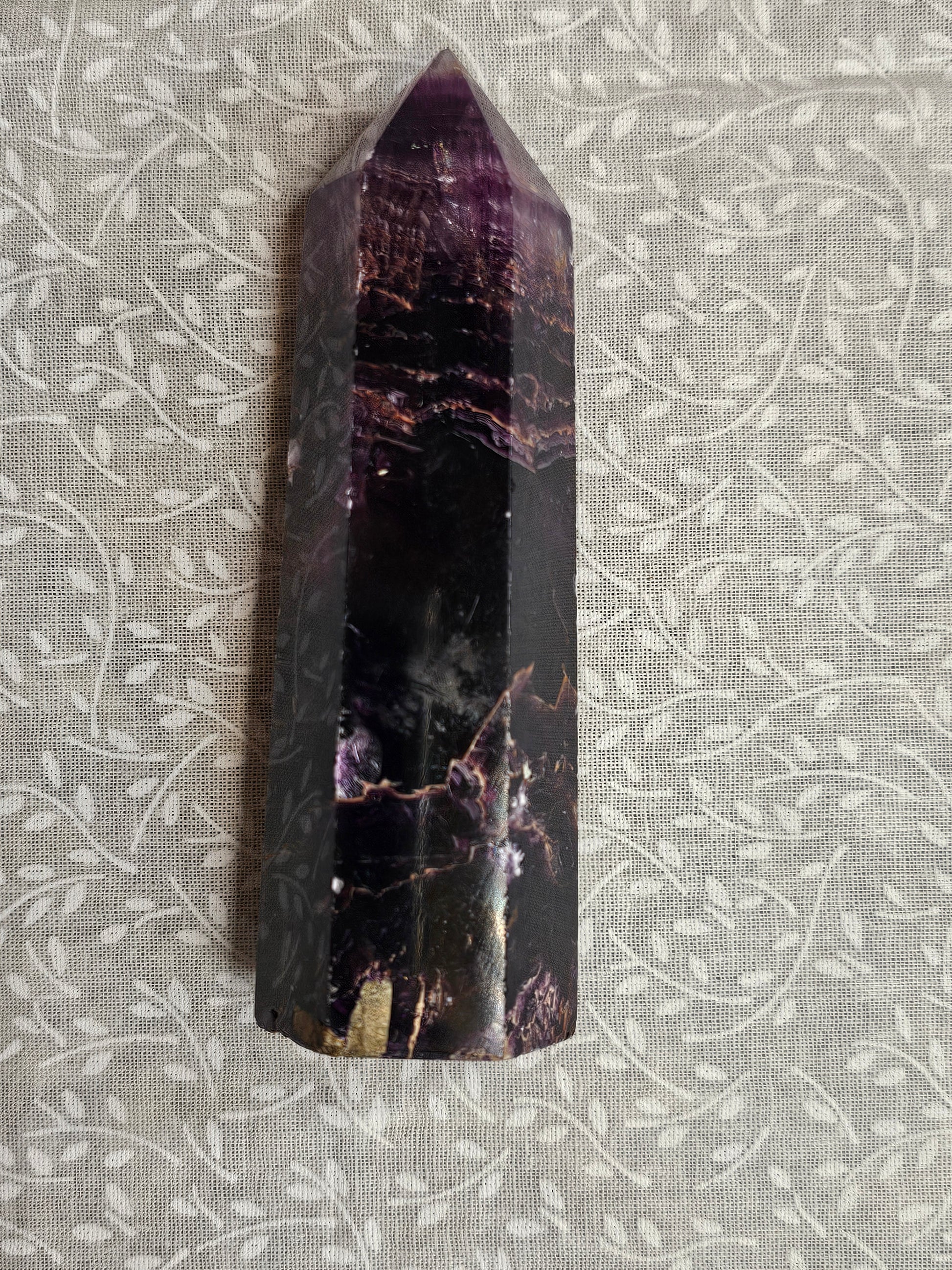 Purple Fluorite Crystal Tower