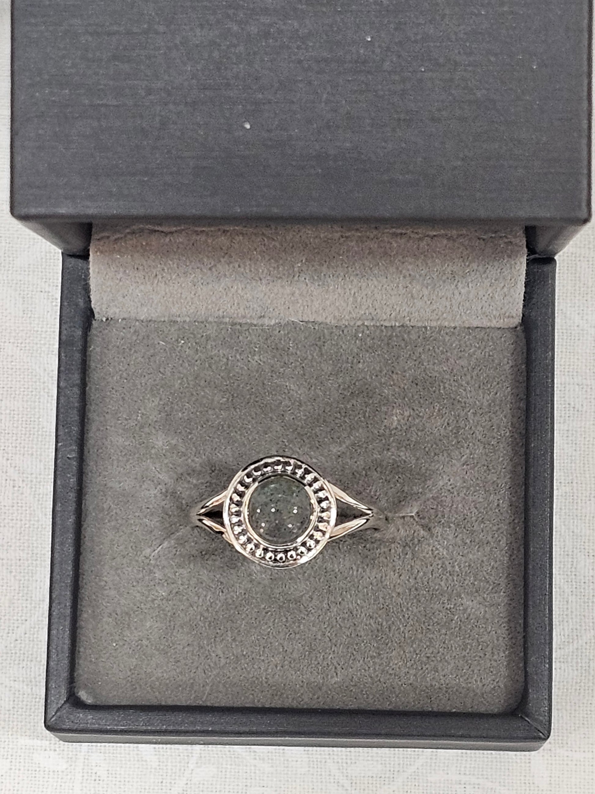 Sterling Silver Moonstone Gemstone Ring Intuition Stone - Size 9