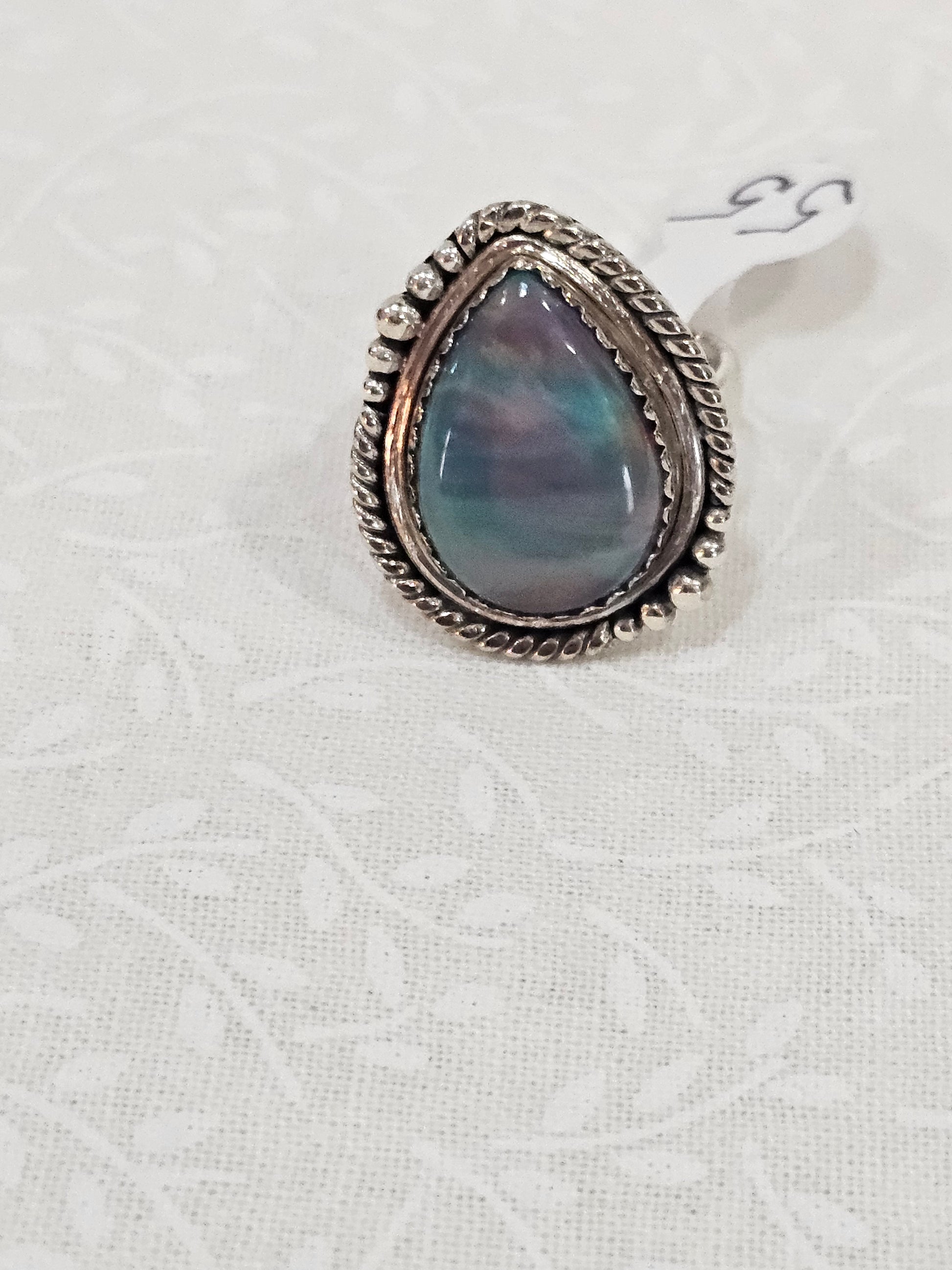 Sterling Silver Garnet Gemstone Ring - Size 5.5
