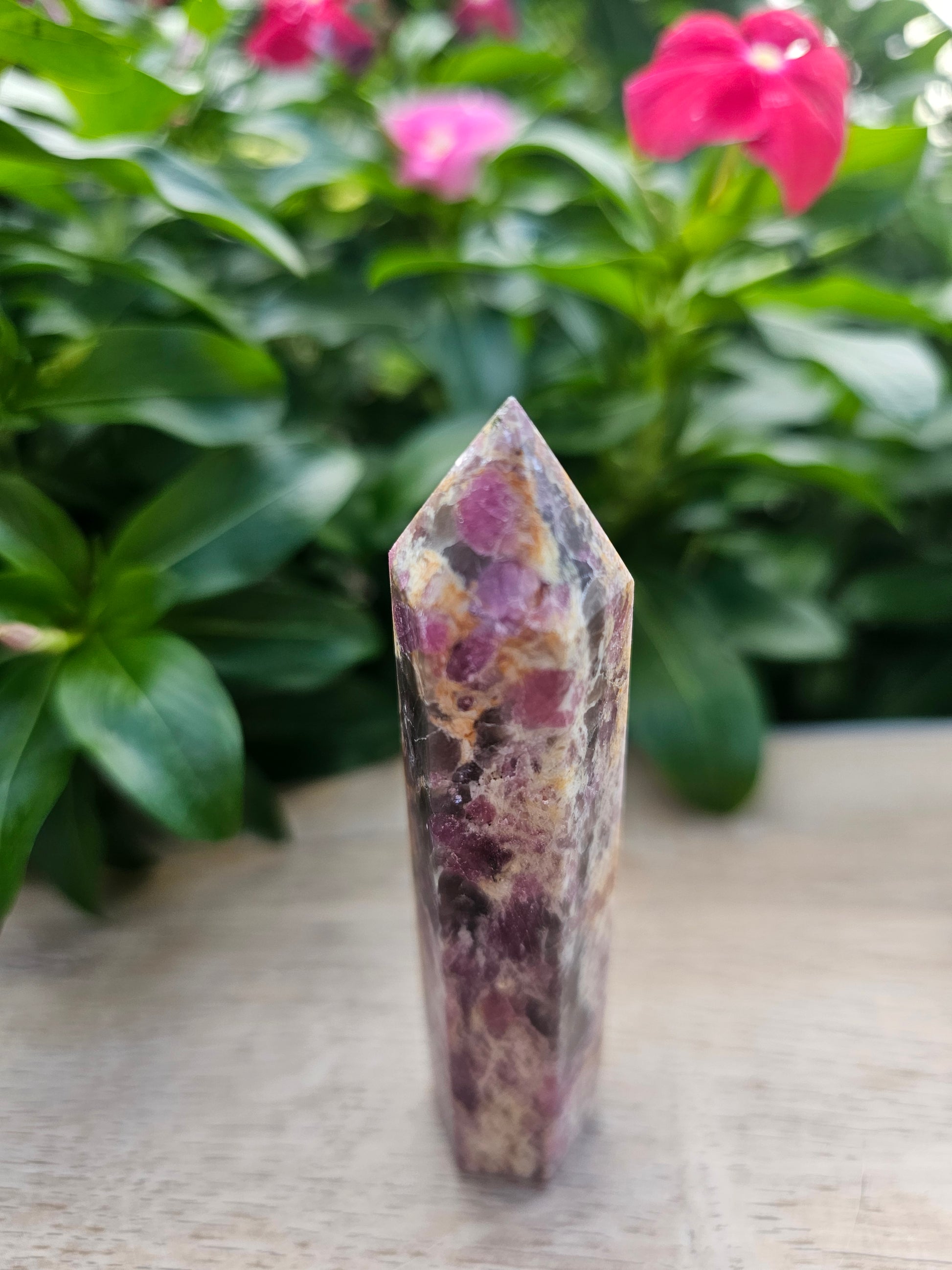 Lepidolite Tower - Natural Purple Crystal Point