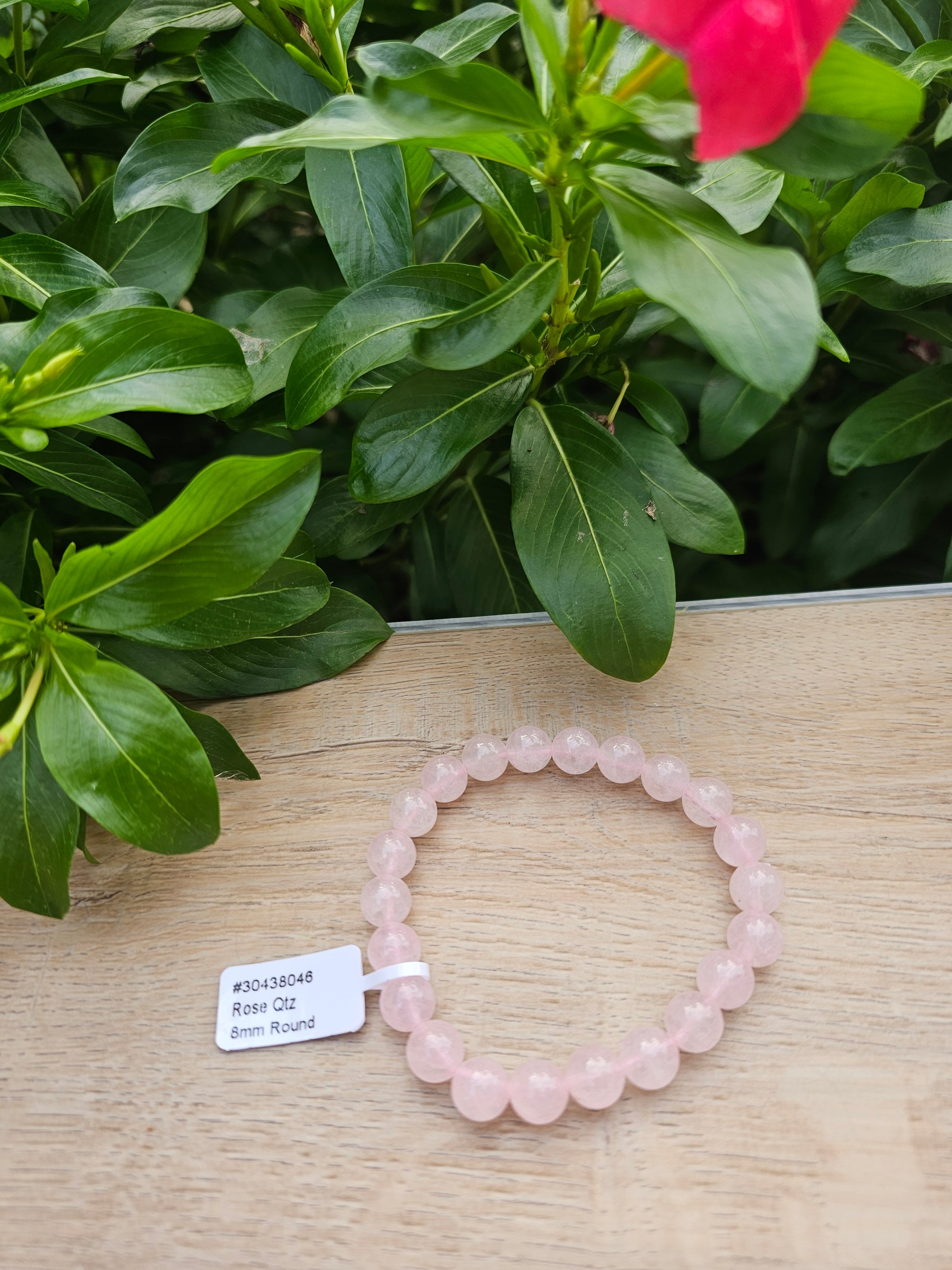 Rose Quartz Crystal Bracelet - 8mm Natural Stone Beads for Love & Healing