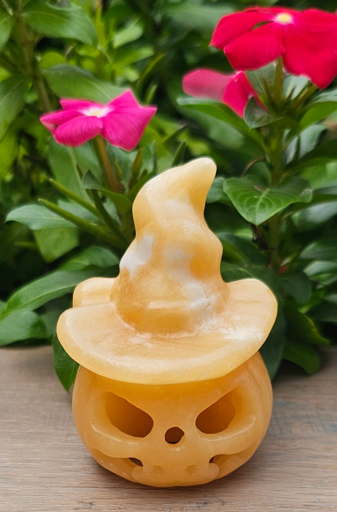 Orange Calcite Crystal Pumpkin - Natural Healing Stone