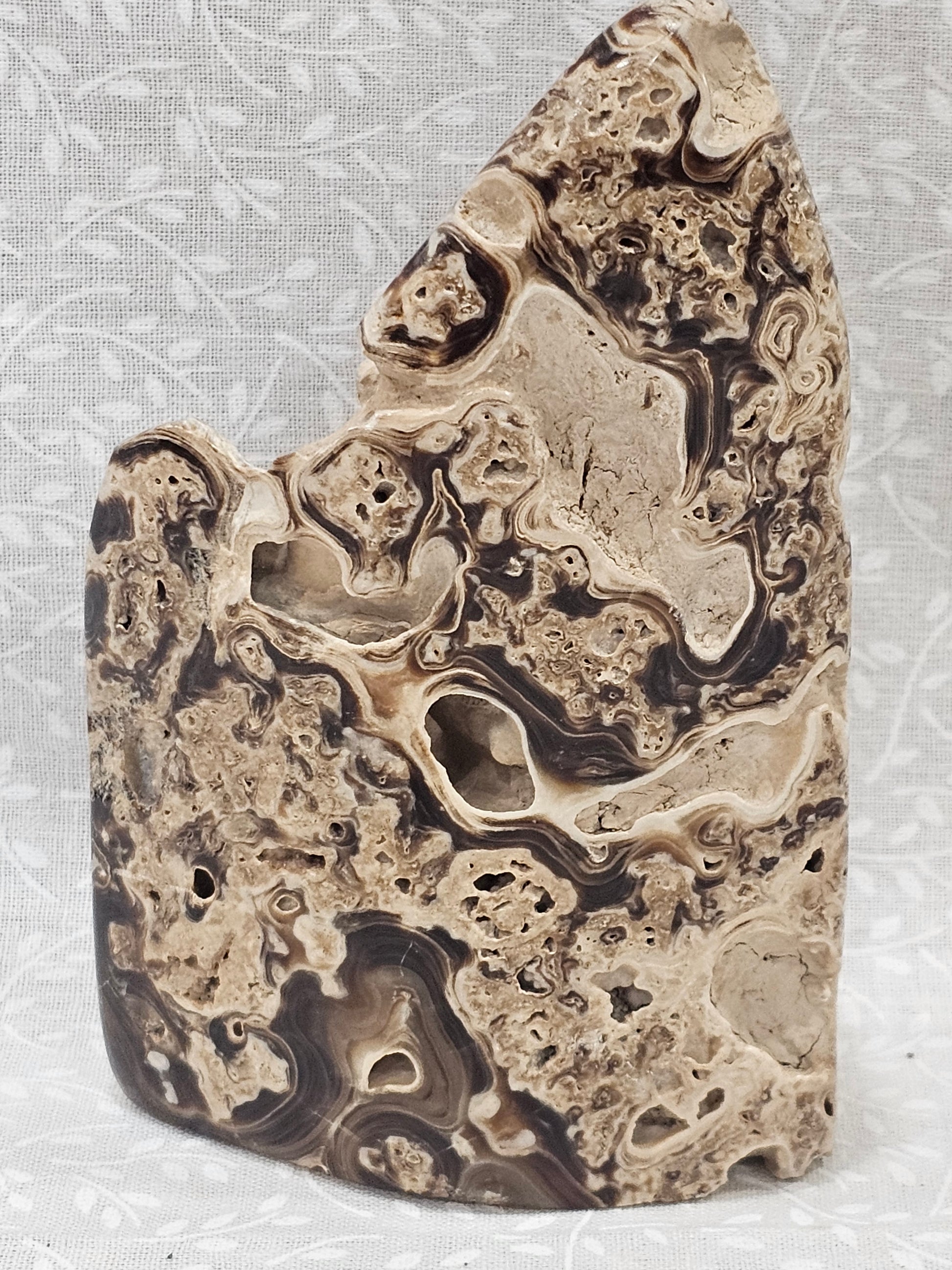 Chocolate Calcite Free Form with Portal 4 Inch