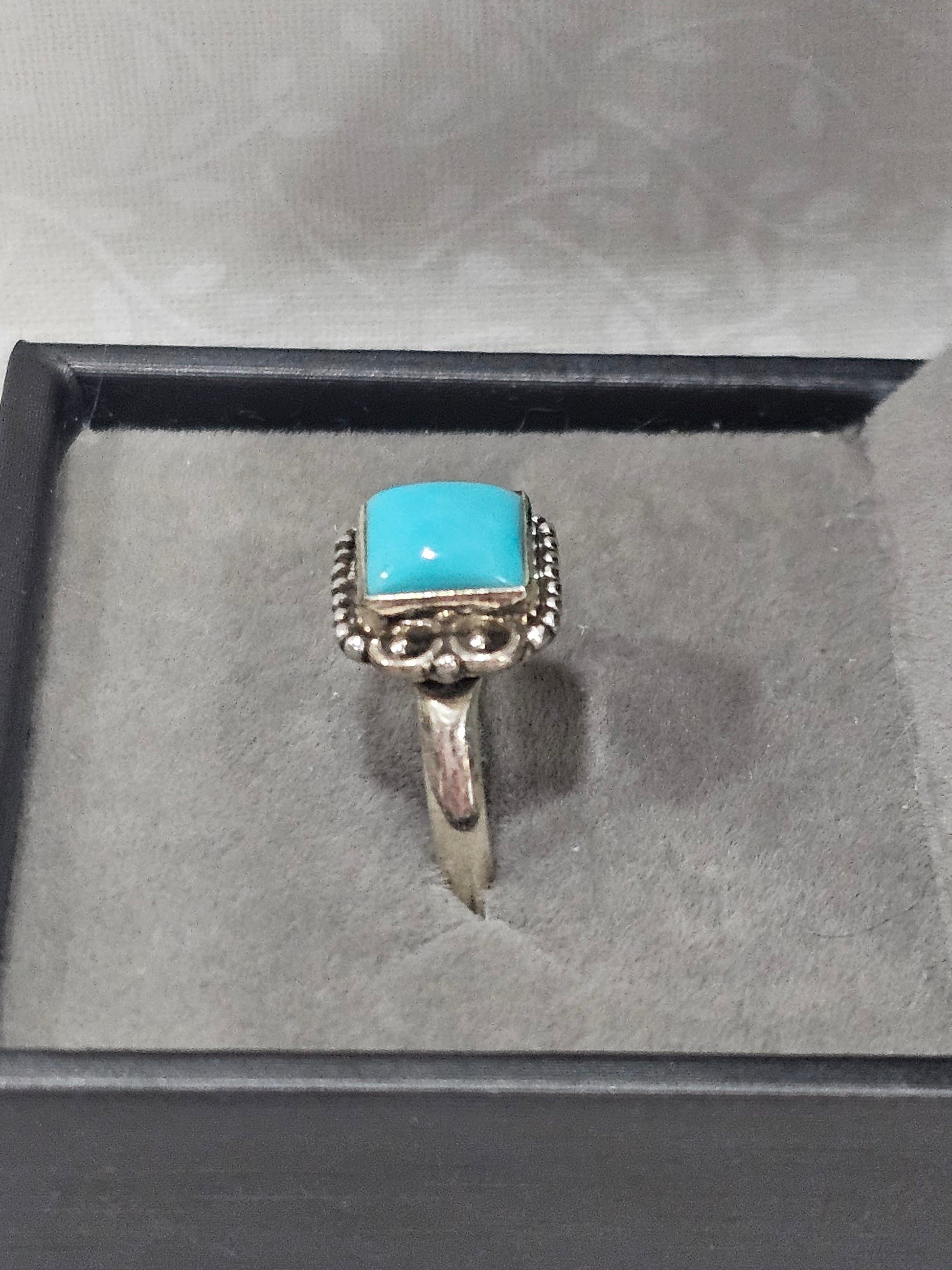 Sterling Silver Turquoise Gemstone Ring 6