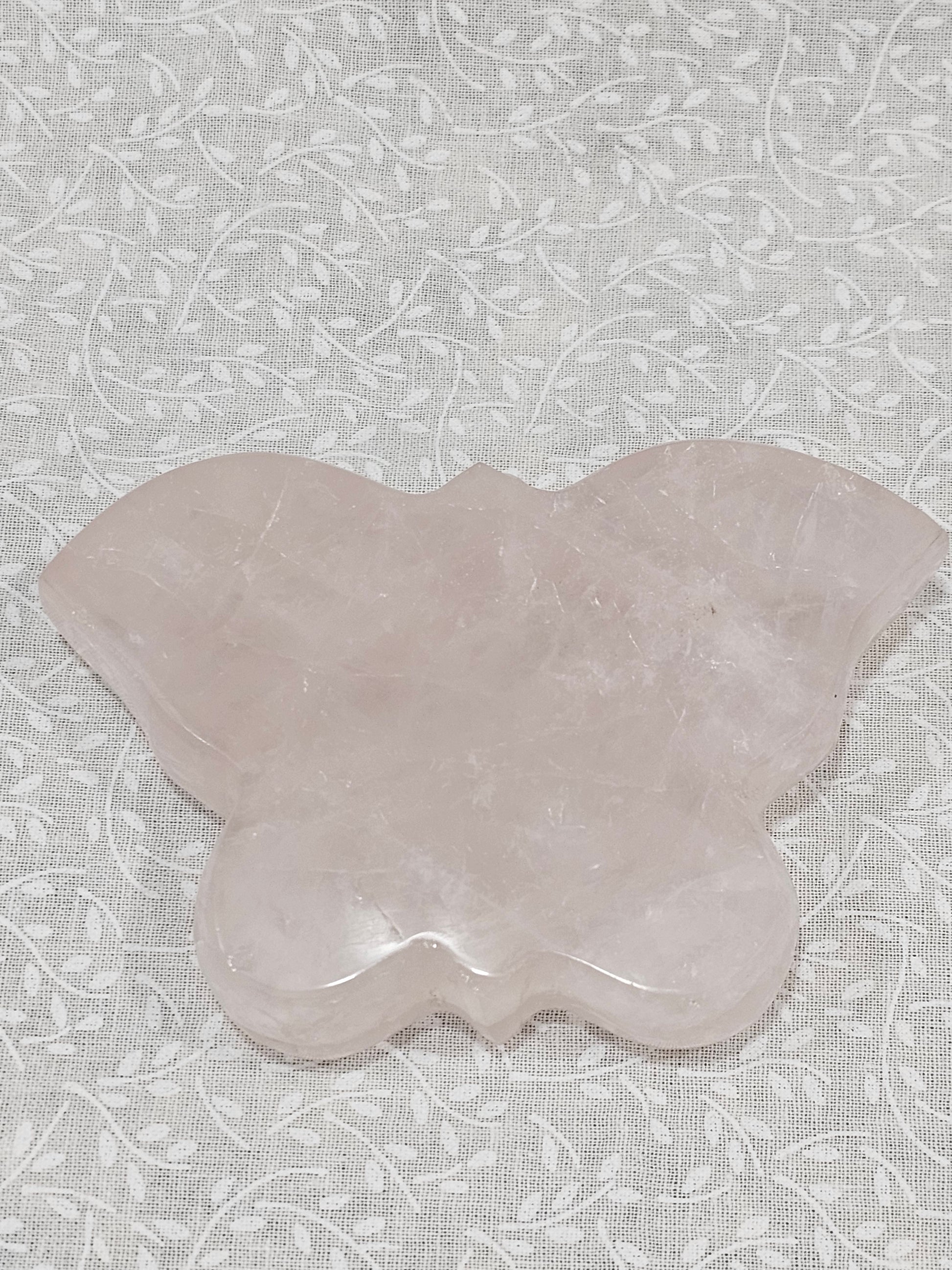 Pink Quartz Crystal Butterfly 4.5 Inch