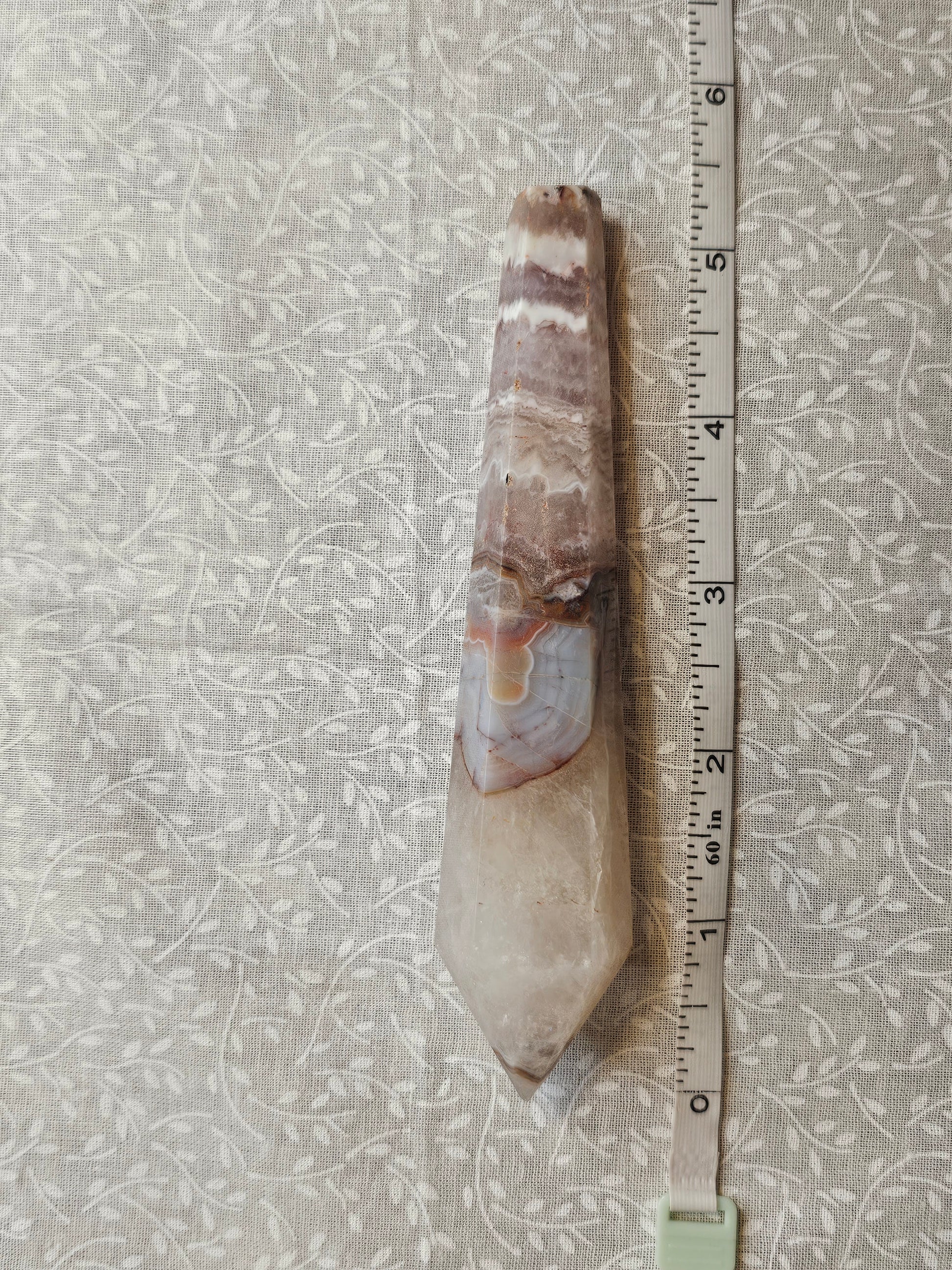 Crazy Lace Agate Crystal Point