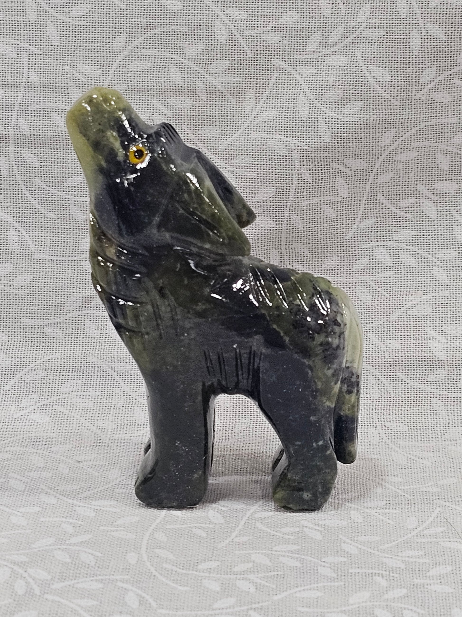 Serpentine Crystal Wolf