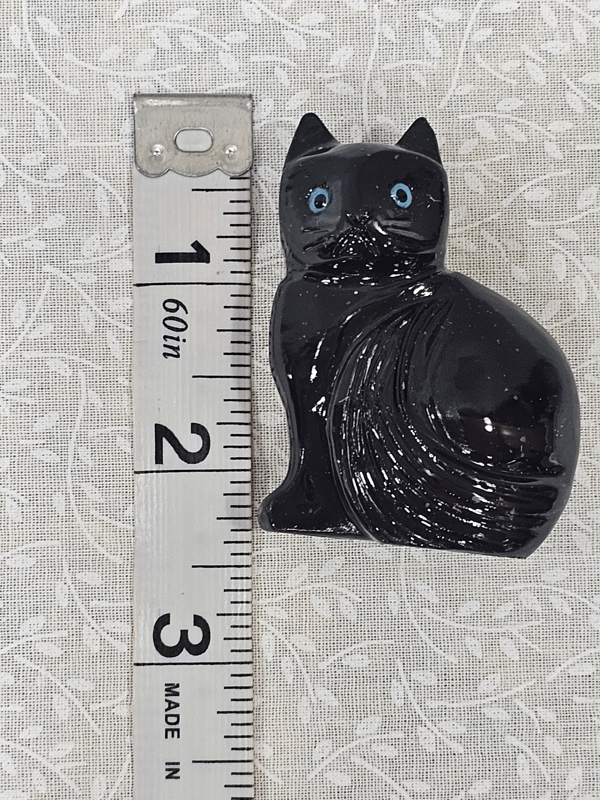 Black Obsidian Crystal Cat