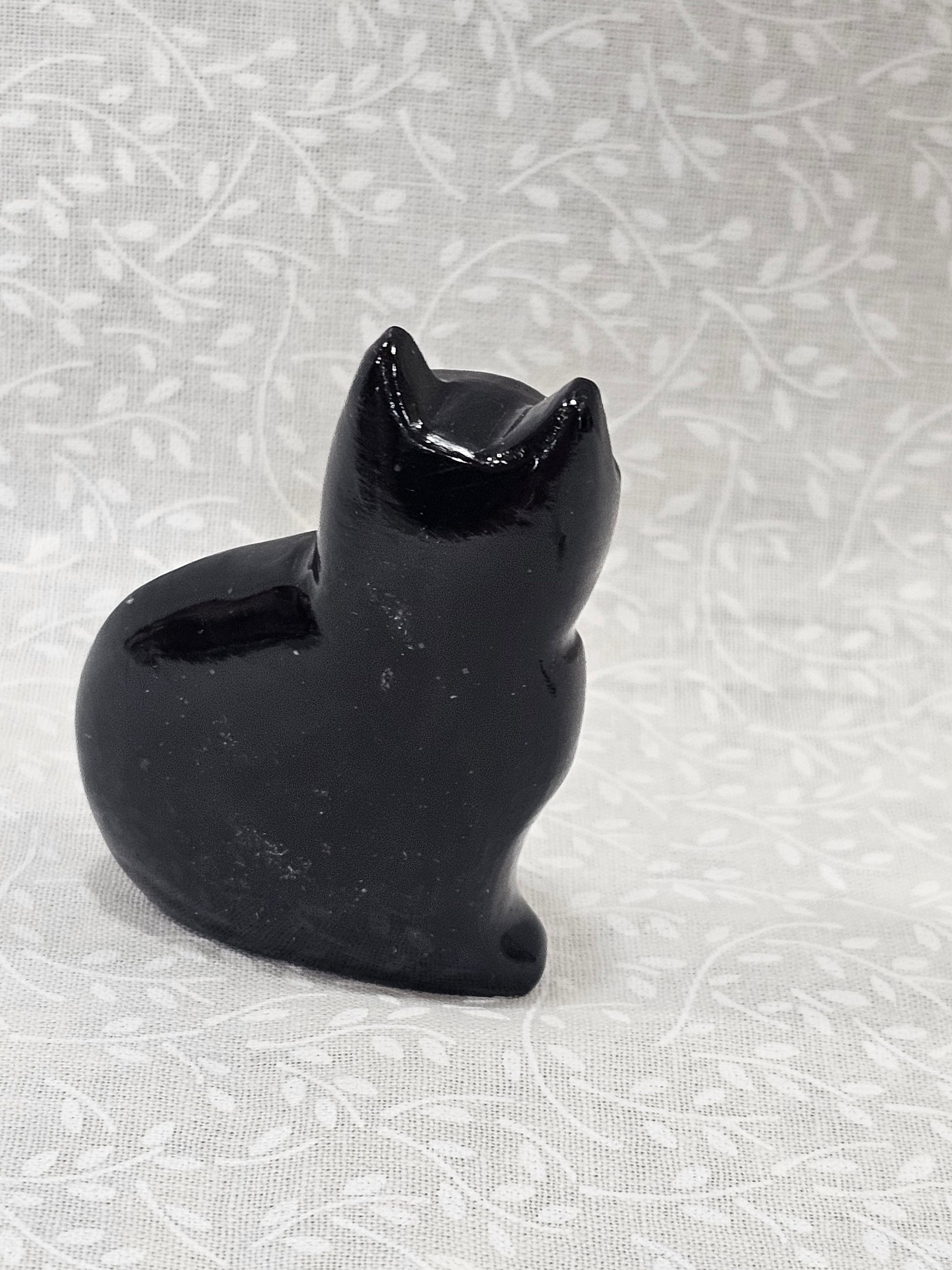 Black Obsidian Crystal Cat