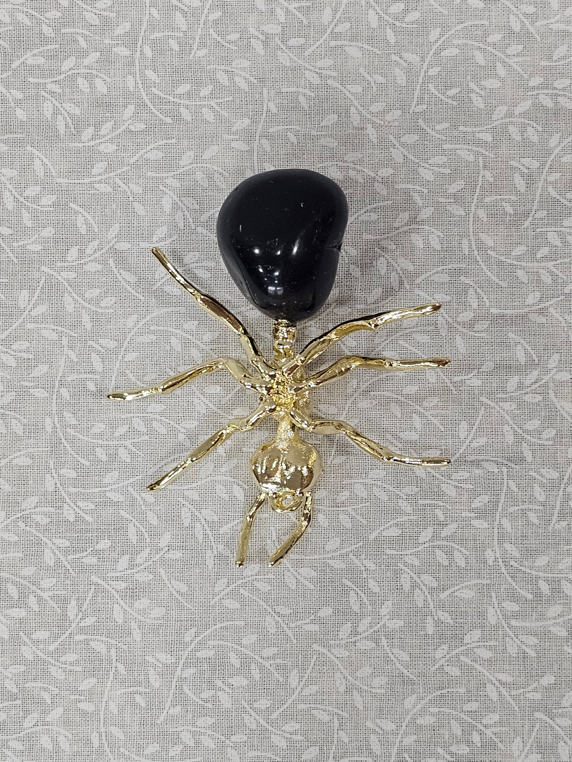 Black Obsidian Crystal Spider 3 Inch