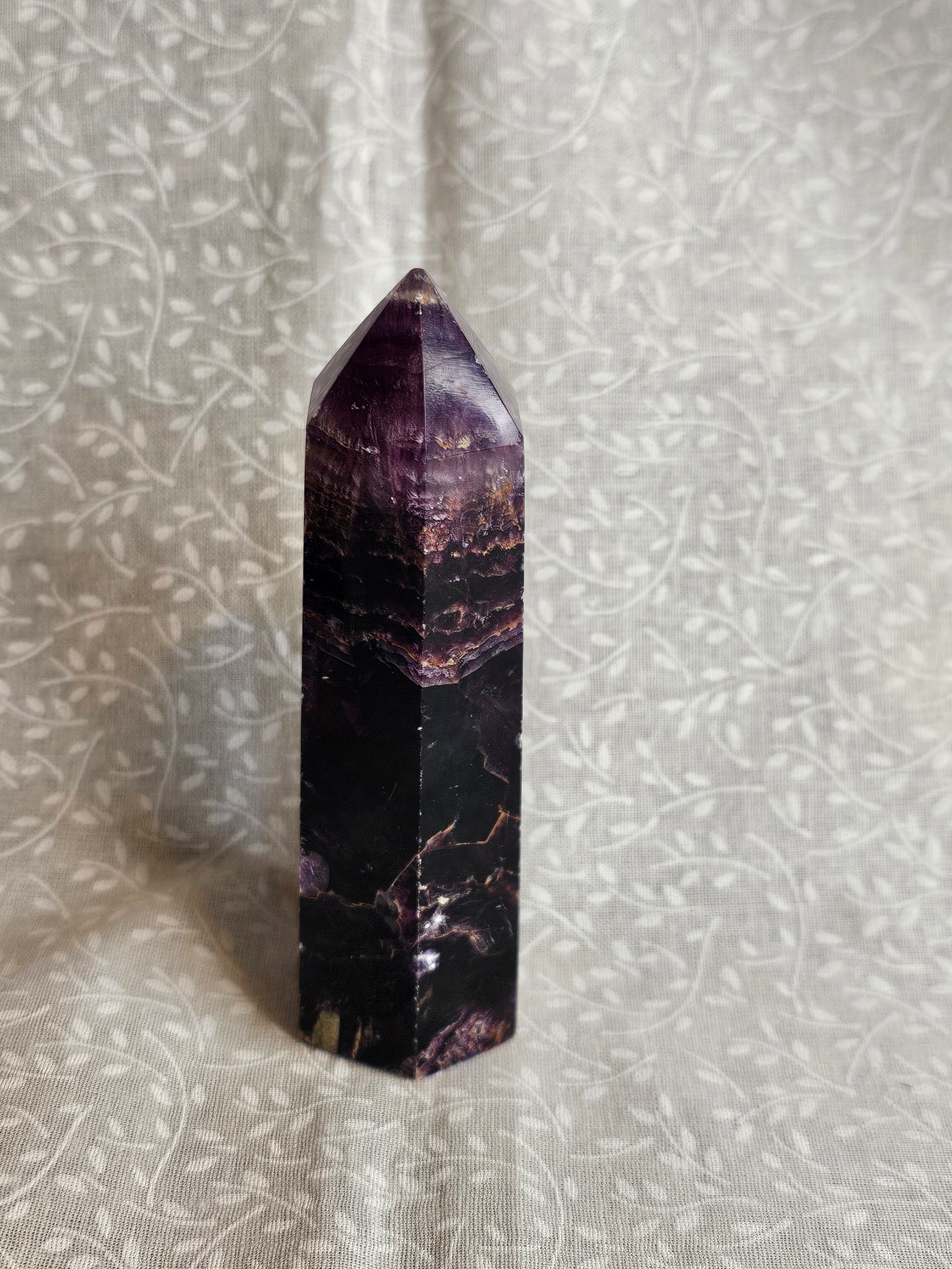 Purple Fluorite Crystal Tower