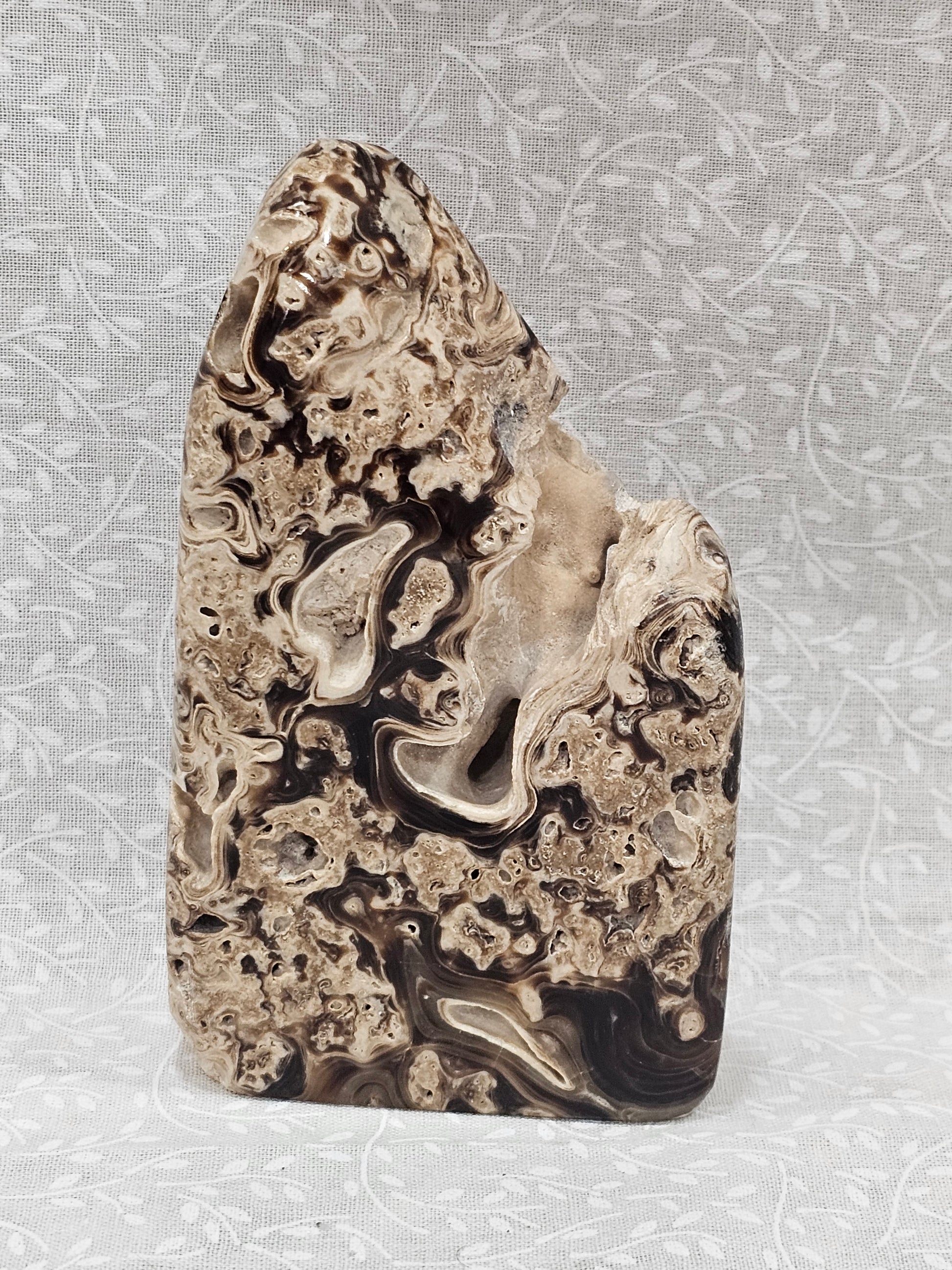 Chocolate Calcite Free Form with Portal 4 Inch