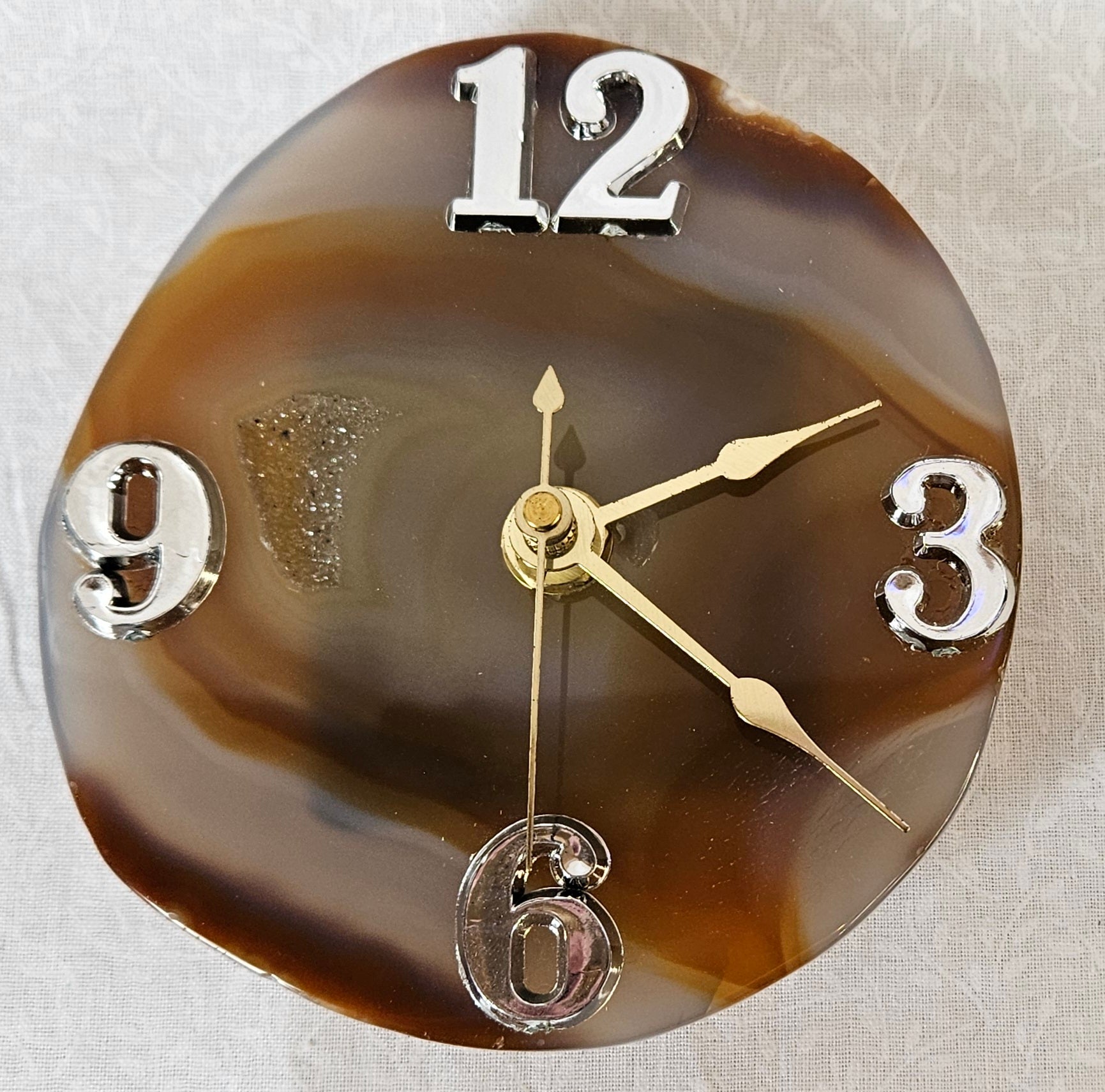 Agate Crystal Clock