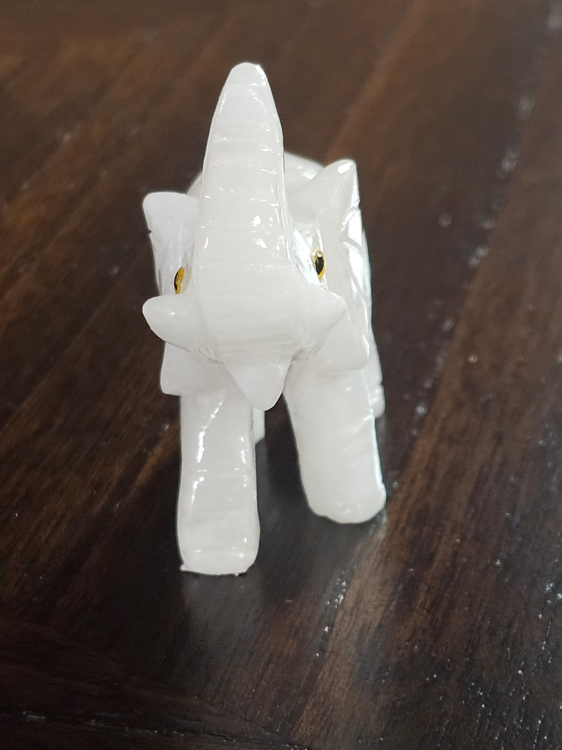 White Quartz Crystal Elephant