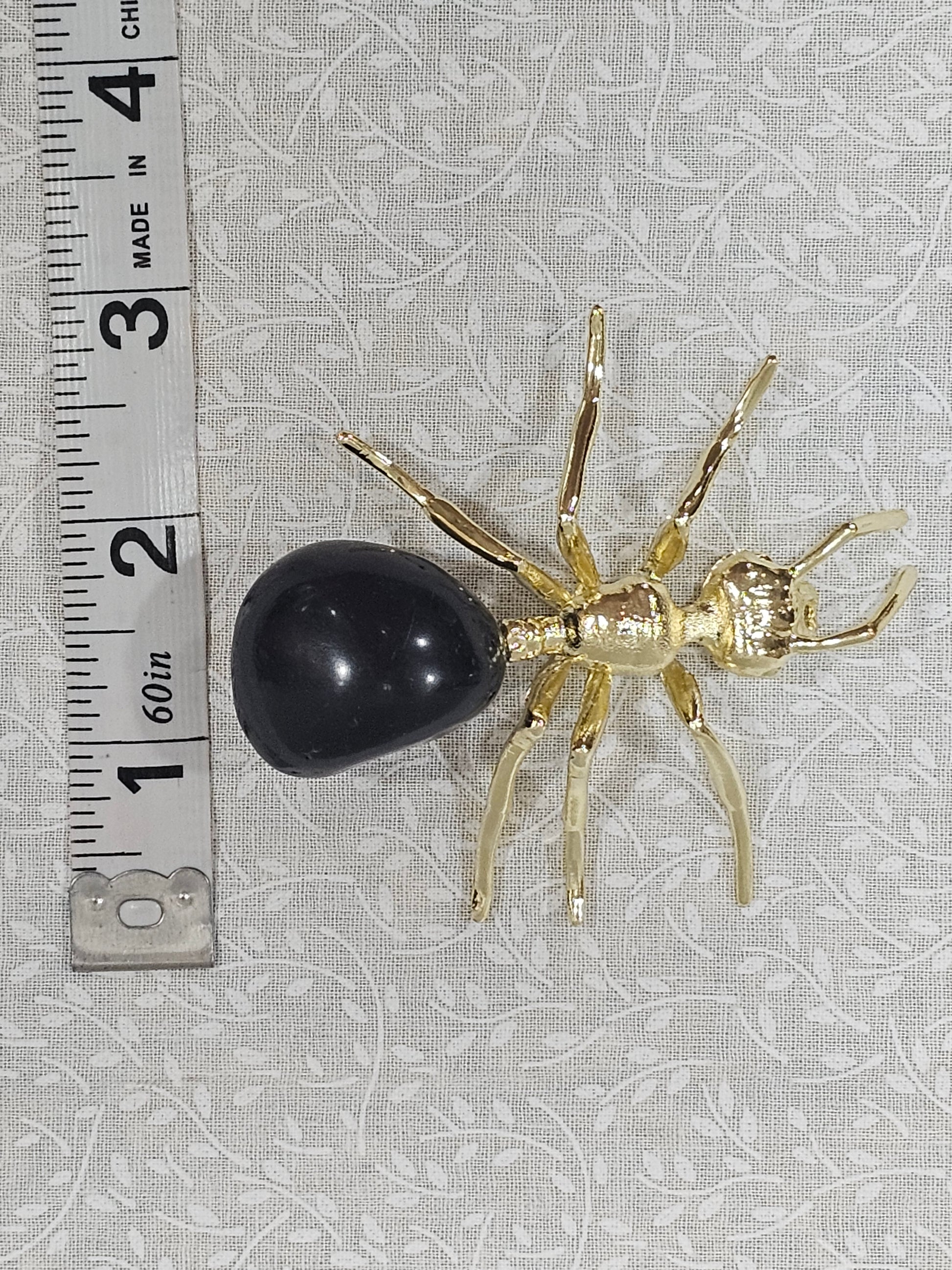 Black Obsidian Crystal Spider 3 Inch