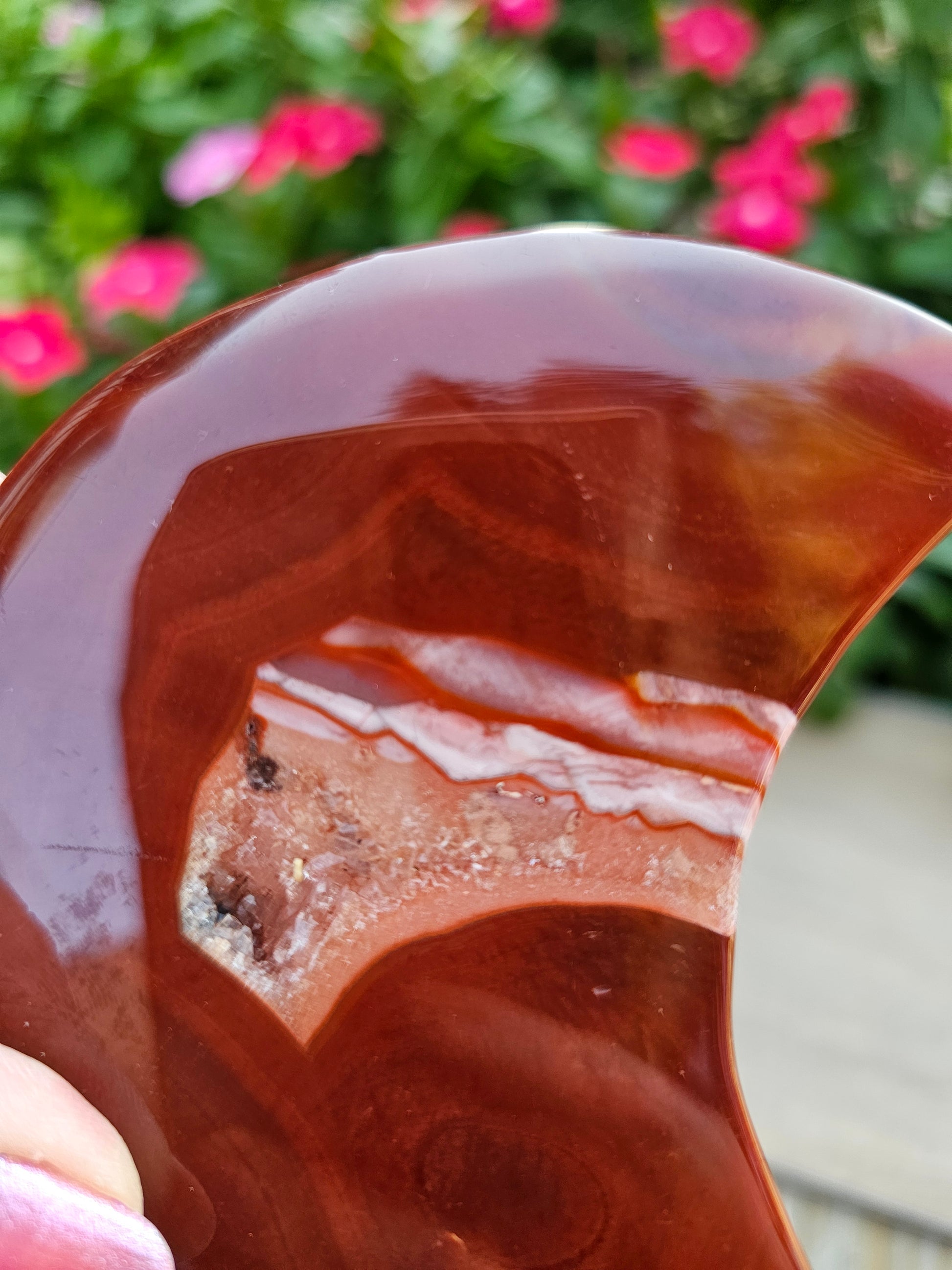 Carnelian Crescent Moon