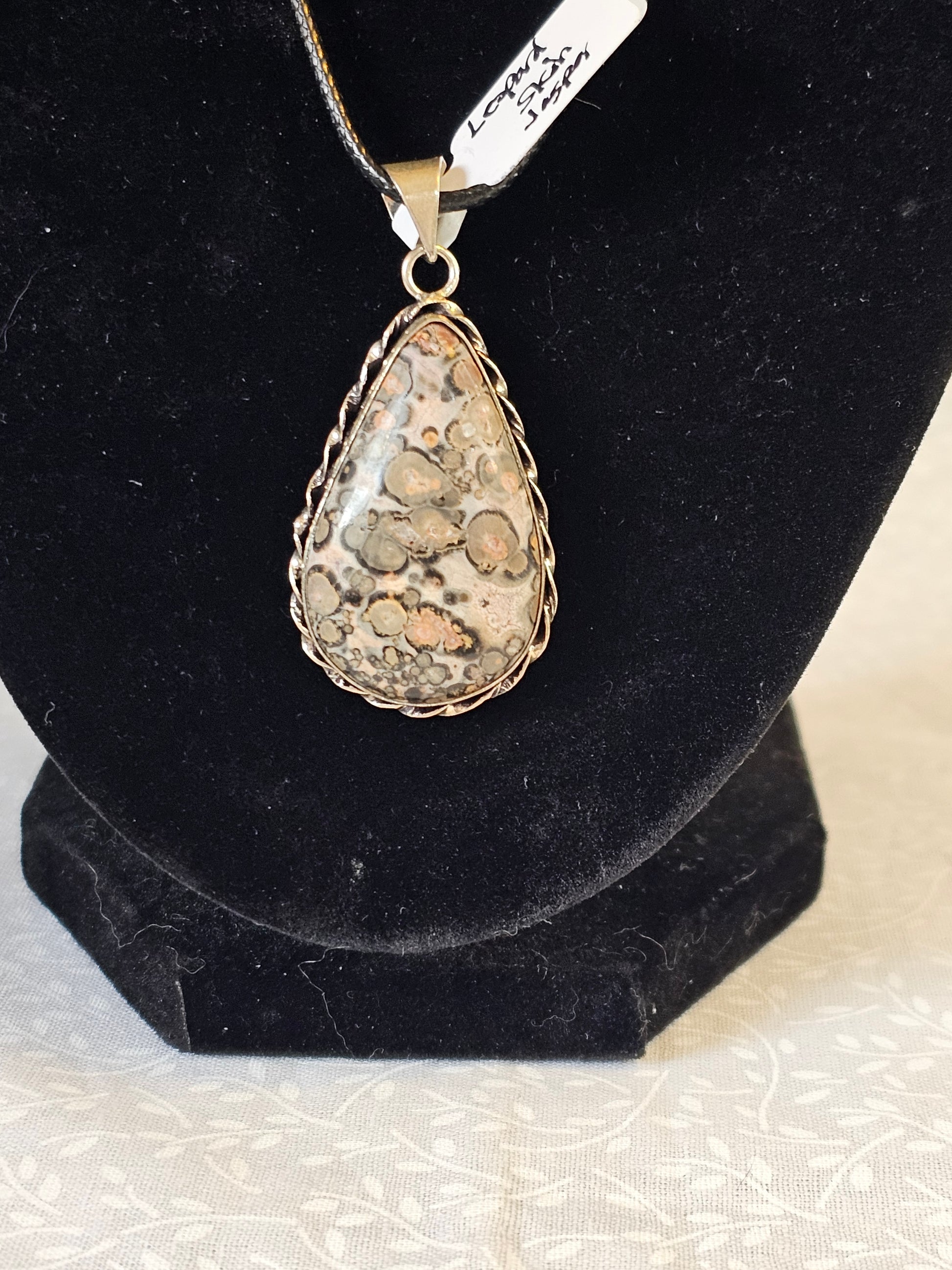 Leopard Skin Jasper Crystal Gemstone Necklace - Natural Stone