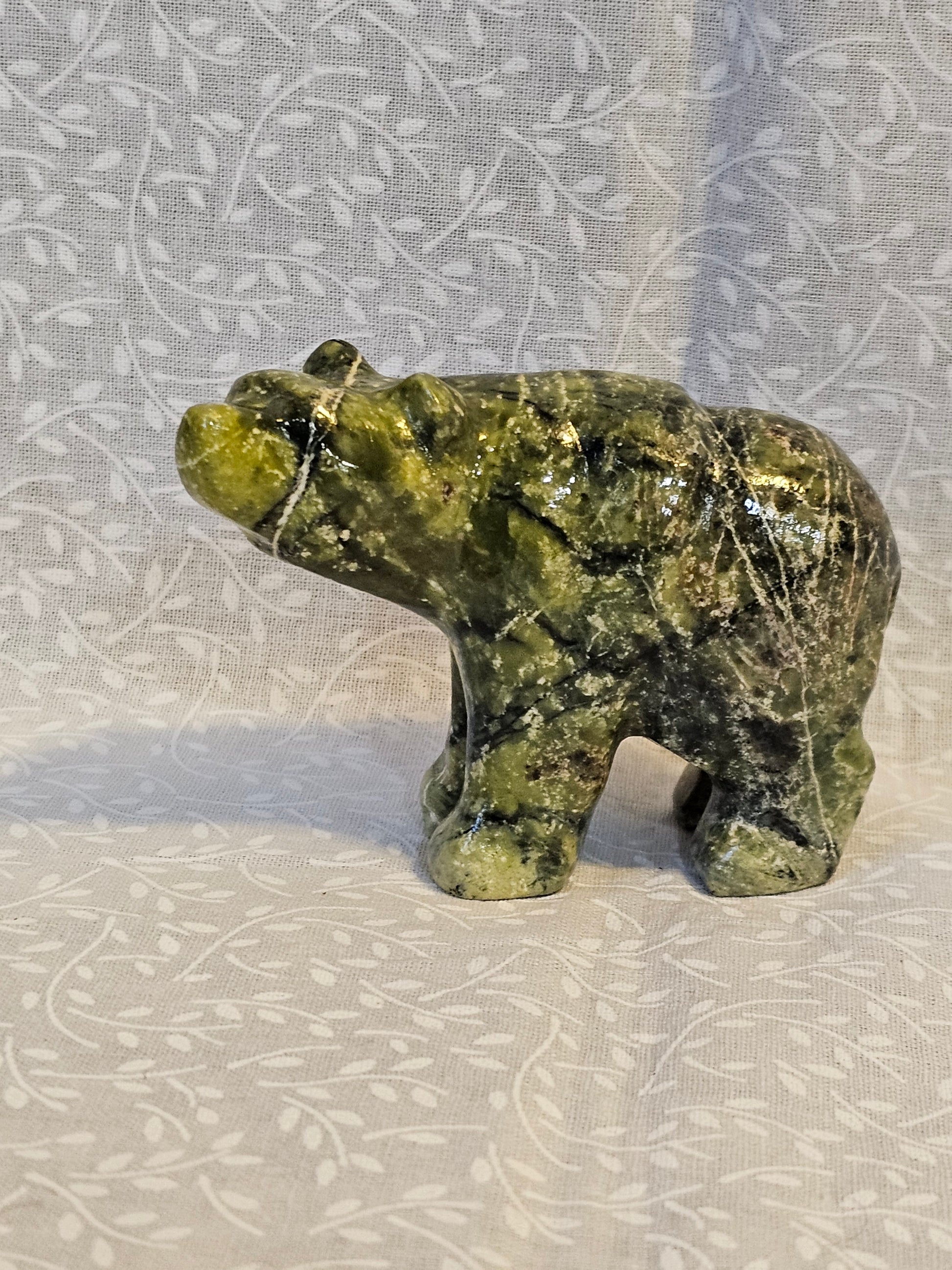 Serpentine Crystal Bear