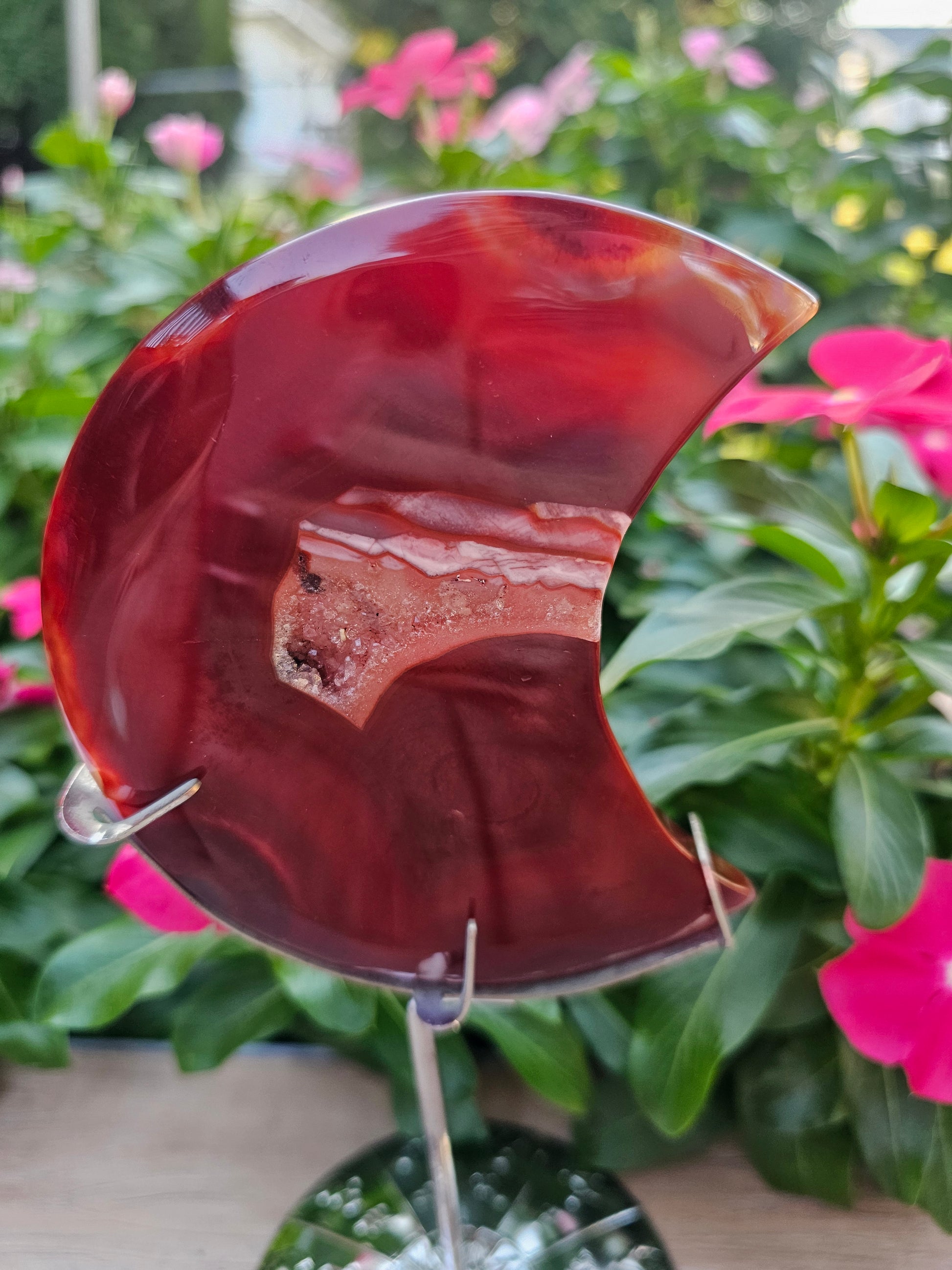 Carnelian Crescent Moon