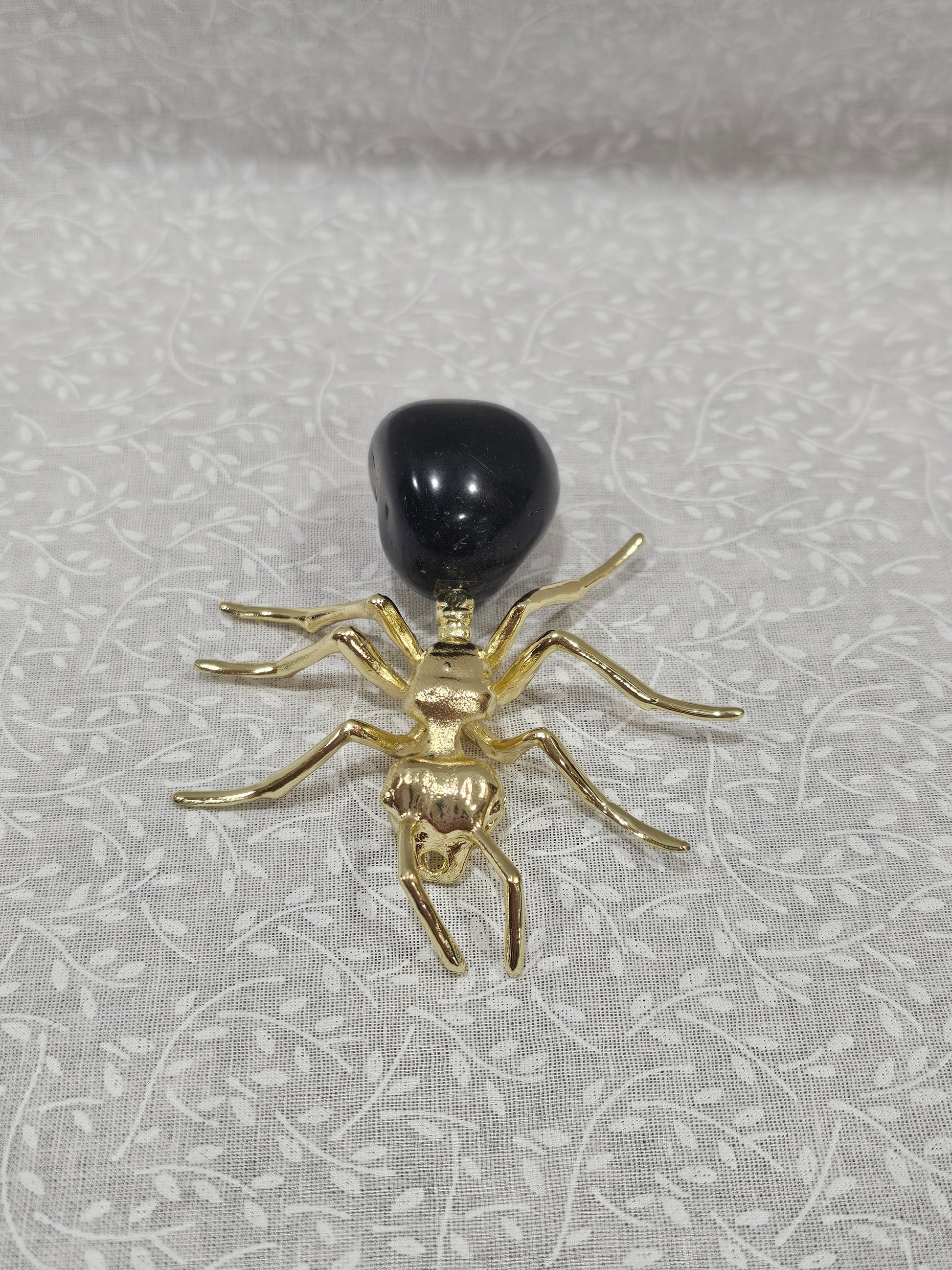 Black Obsidian Crystal Spider 3 Inch