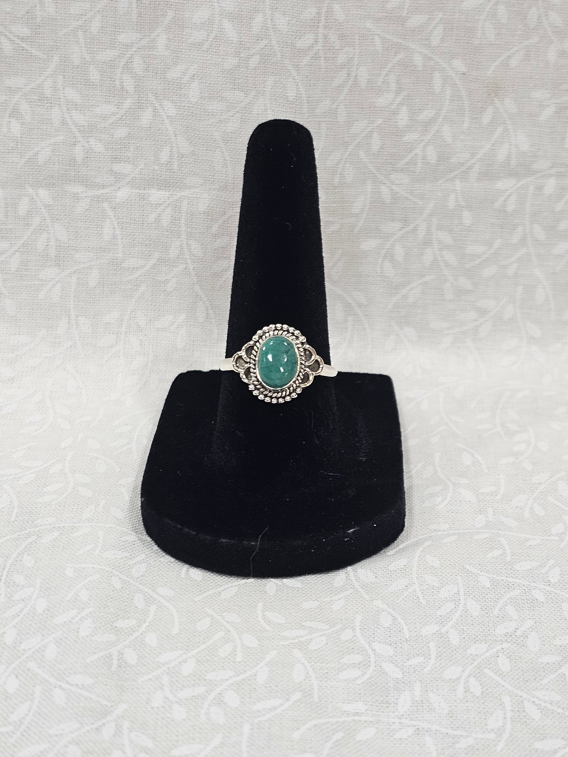 Sterling Silver Amazonite Gemstone Ring 7