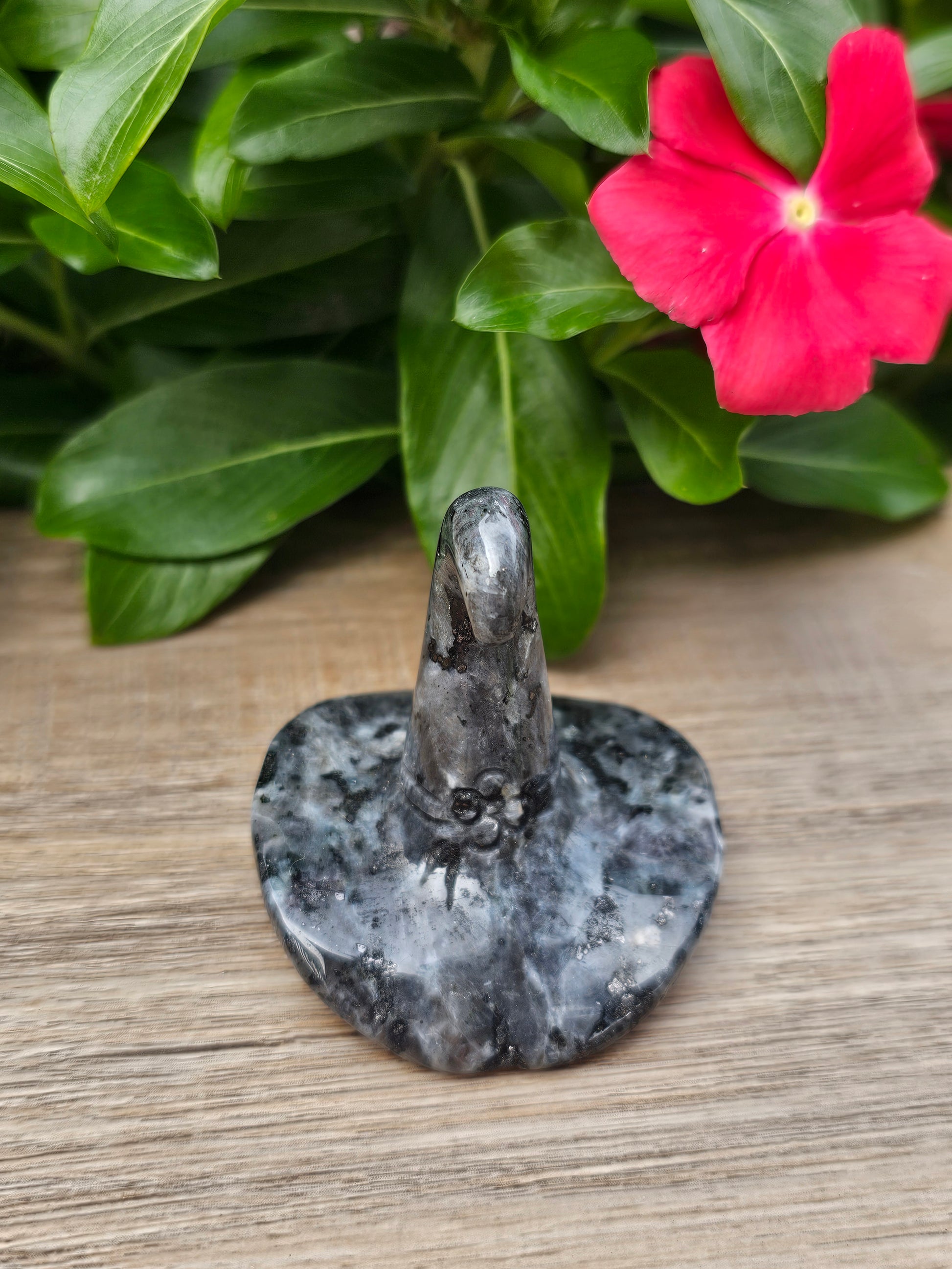 Larvikite Crystal Witch Hat - Mystical Protection & Grounding Energy