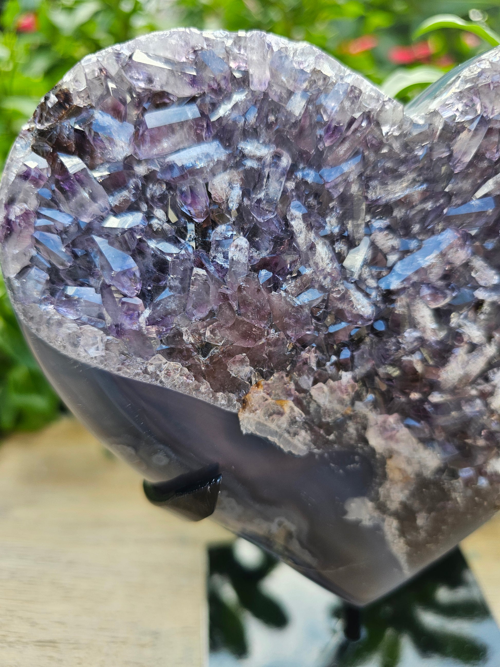 Amethyst Crystal Heart on Stand