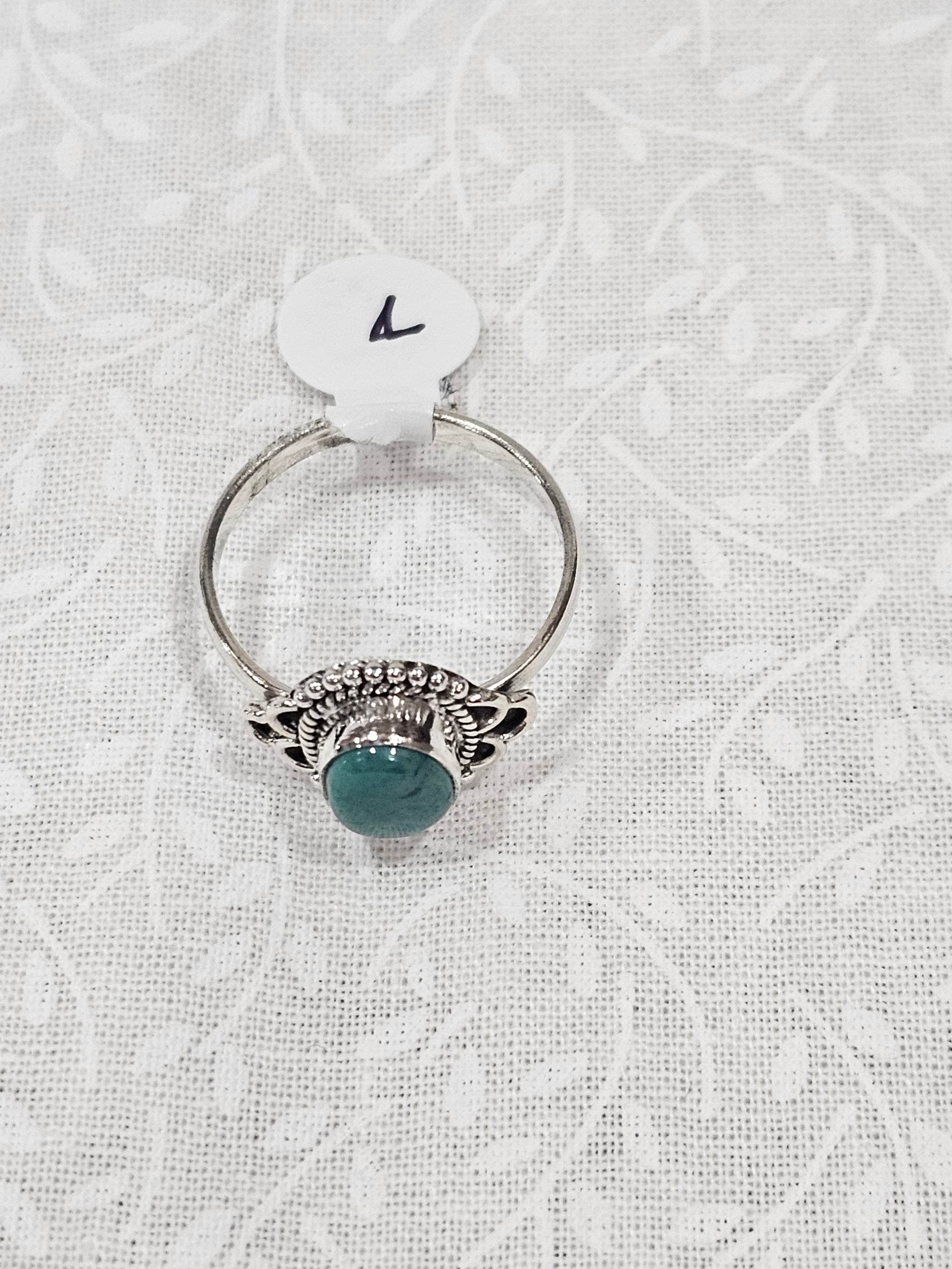 Sterling Silver Amazonite Gemstone Ring 7