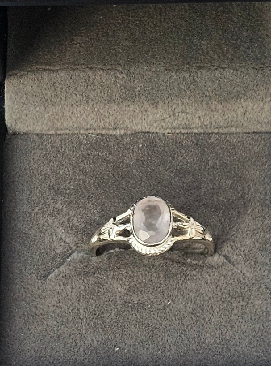 Sterling Silver Moonstone Gemstone Ring New Beginnings - Size 8