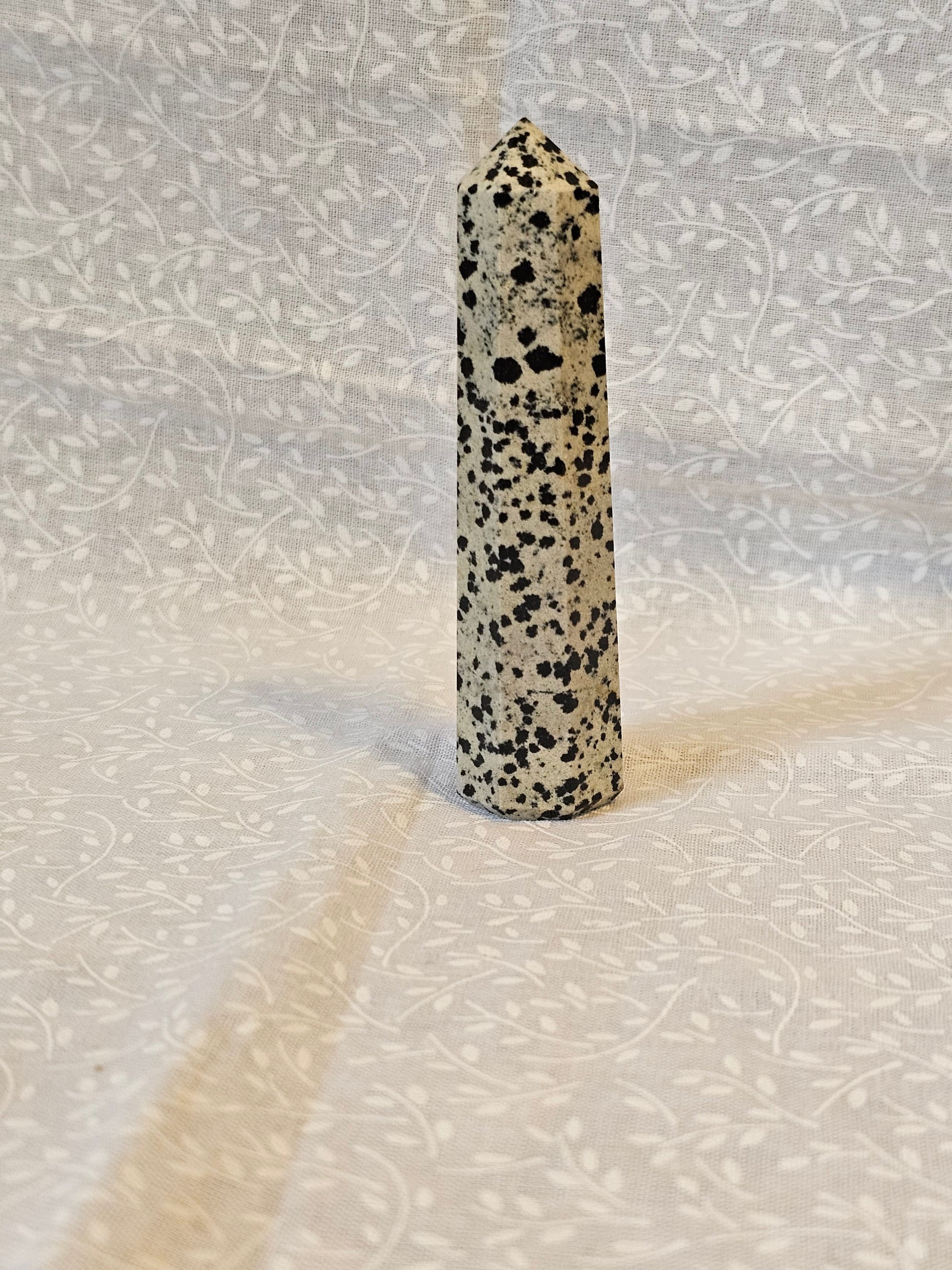 Dalmatian Jasper Crystal Tower