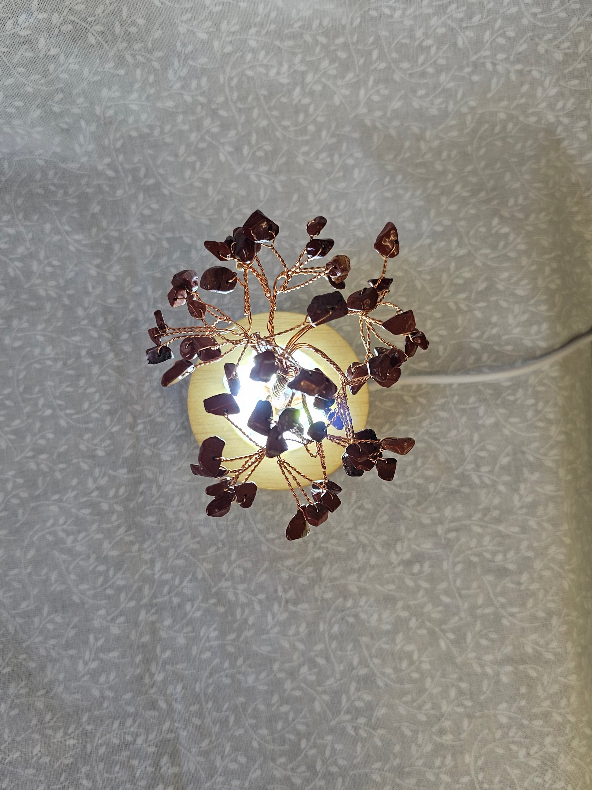 Jasper Crystal Lighted Money Tree - Natural Stone