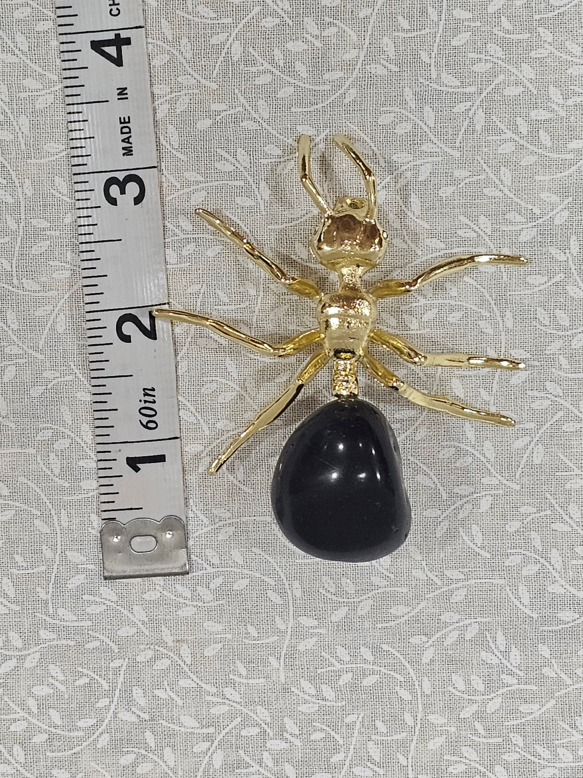 Black Obsidian Crystal Spider 3 Inch