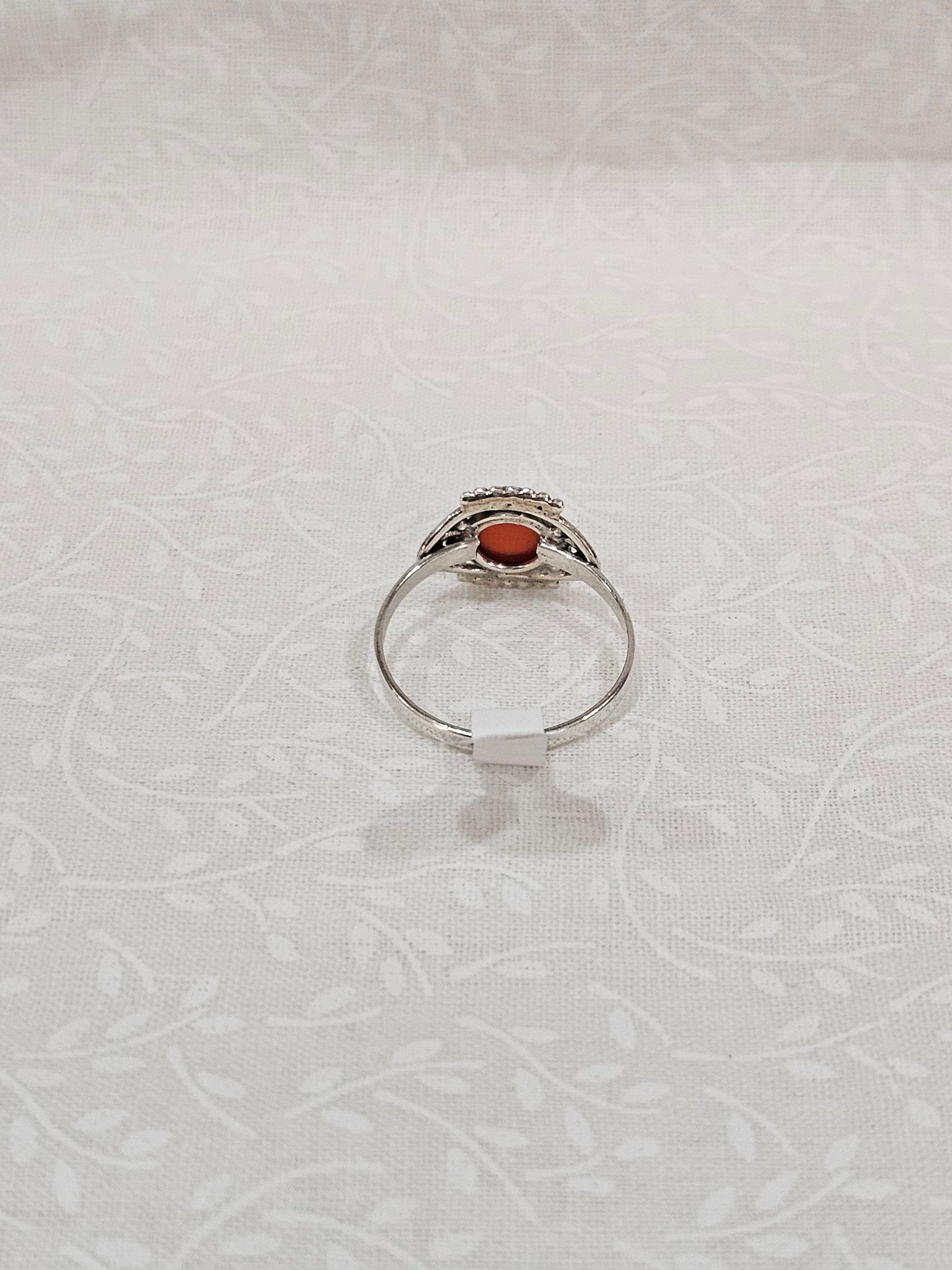 Sterling Silver Amber Gemstone Ring 9