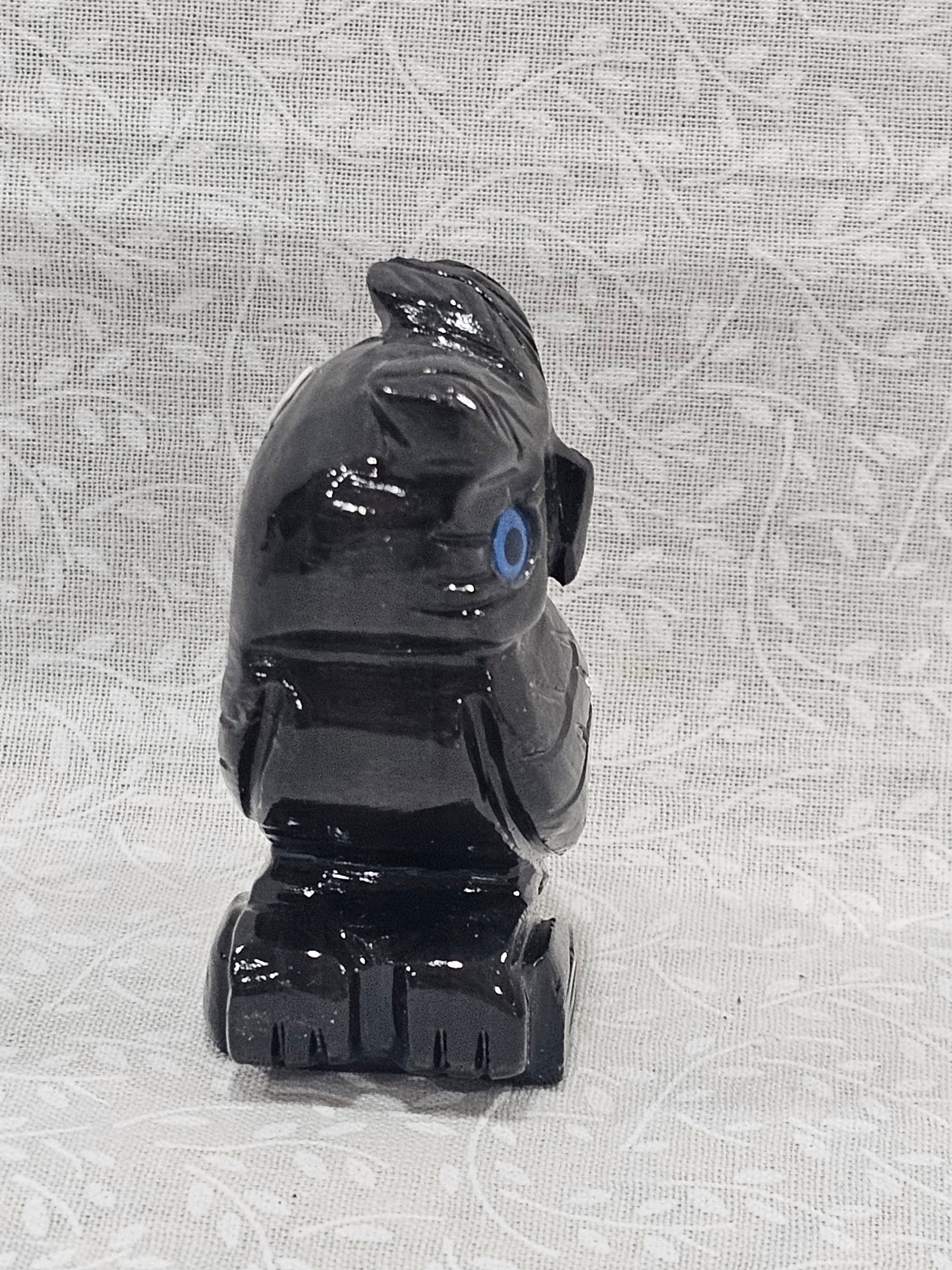 Black Obsidian Crystal Owl 2.25 Inch