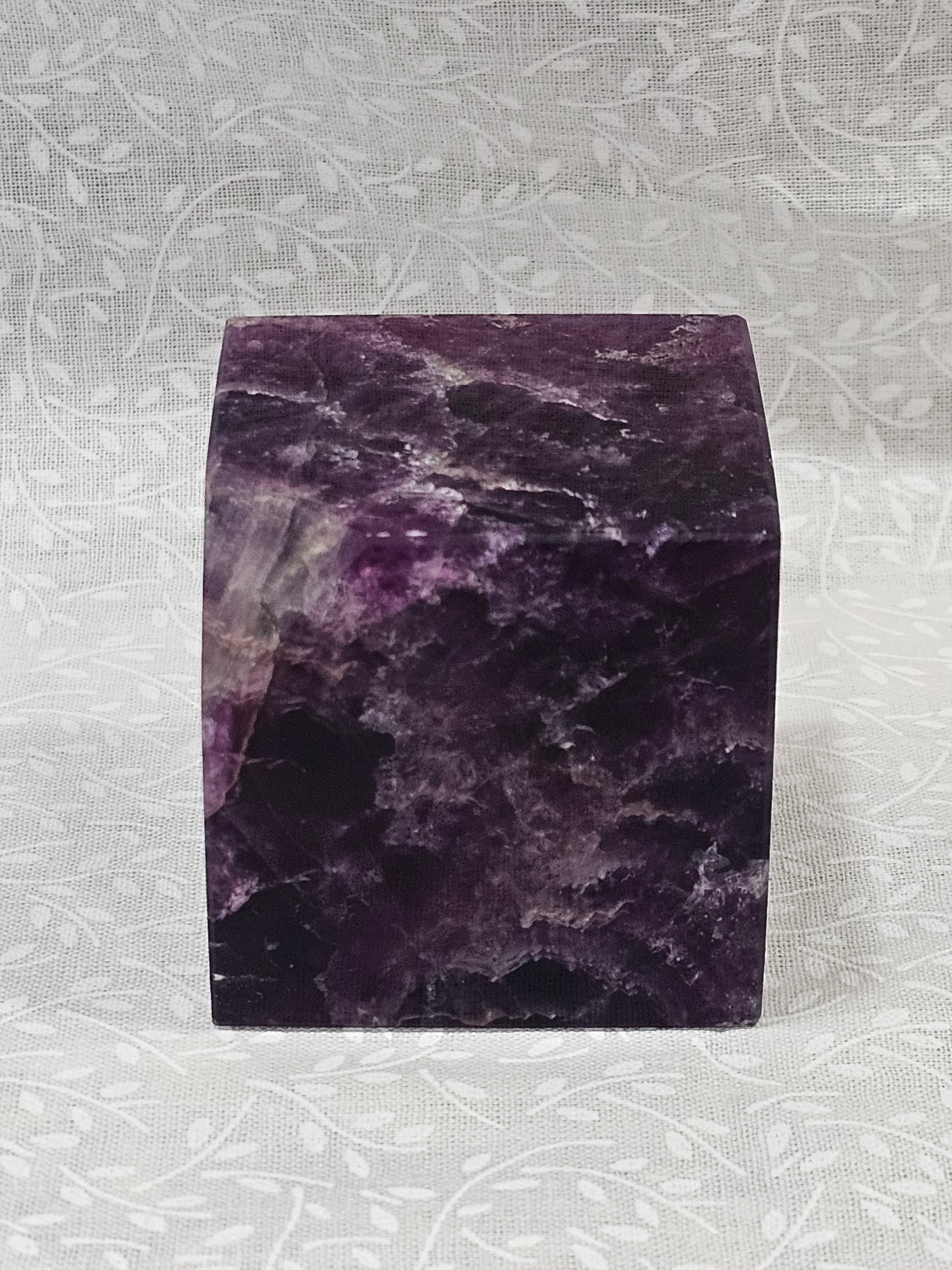 Purple Fluorite Crystal Cube 2 Inch Wide